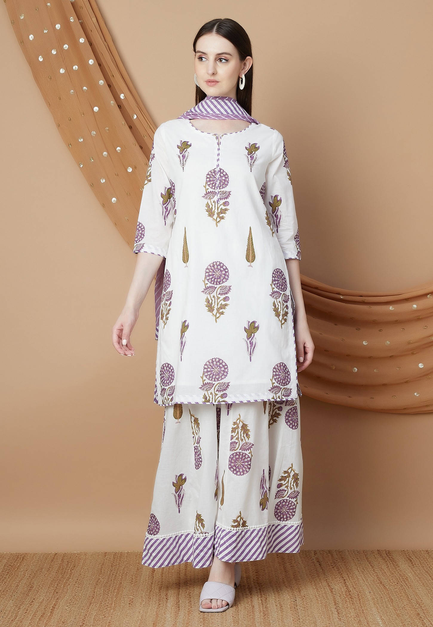 MELANGE Printed Straight Kurta Set-picture-45