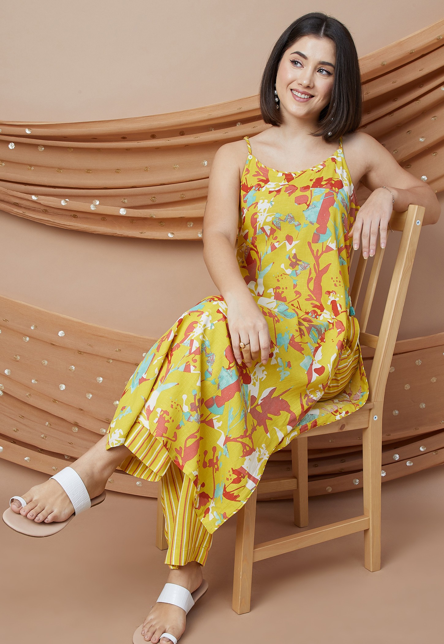 MELANGE Printed Straight Kurta Set-picture-28