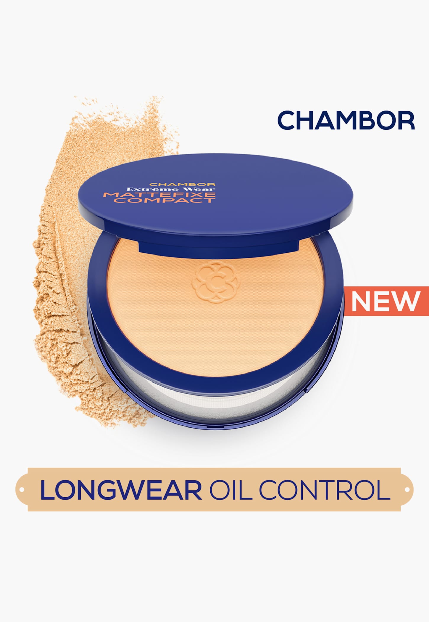 CHAMBOR Extreme Wear Mattefixe Compact Powder - 203 Neutral Medium - 9g-picture-38