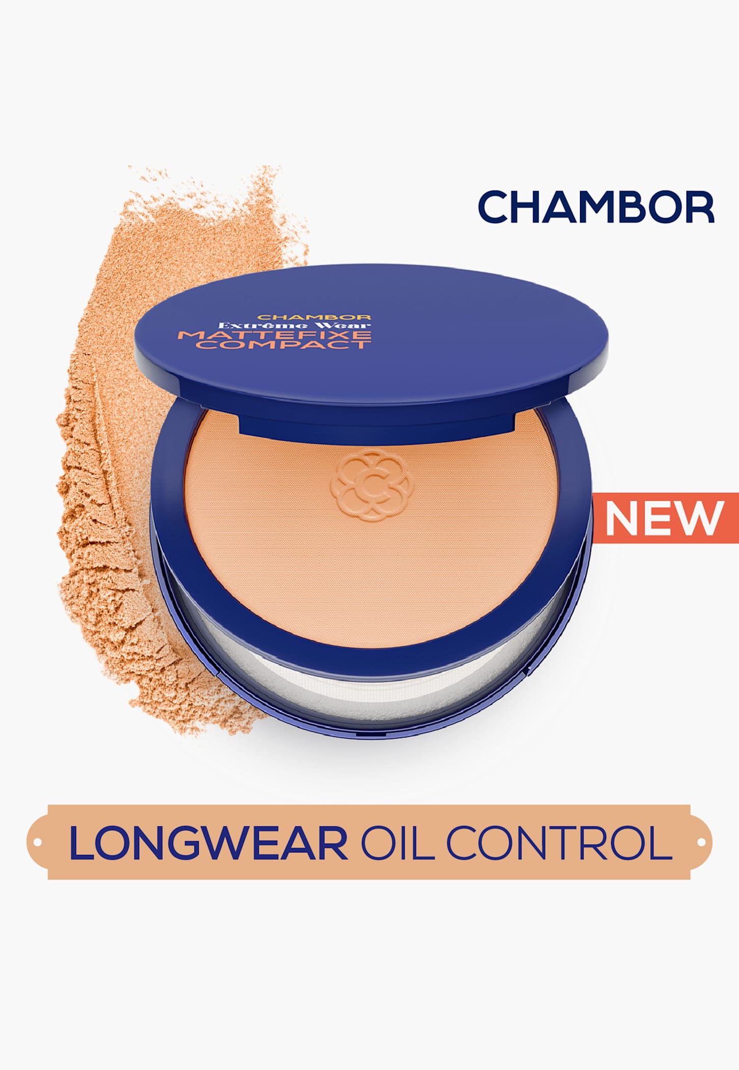CHAMBOR Extreme Wear Mattefixe Compact Powder - 204 Neutral Tan - 9g-image-21