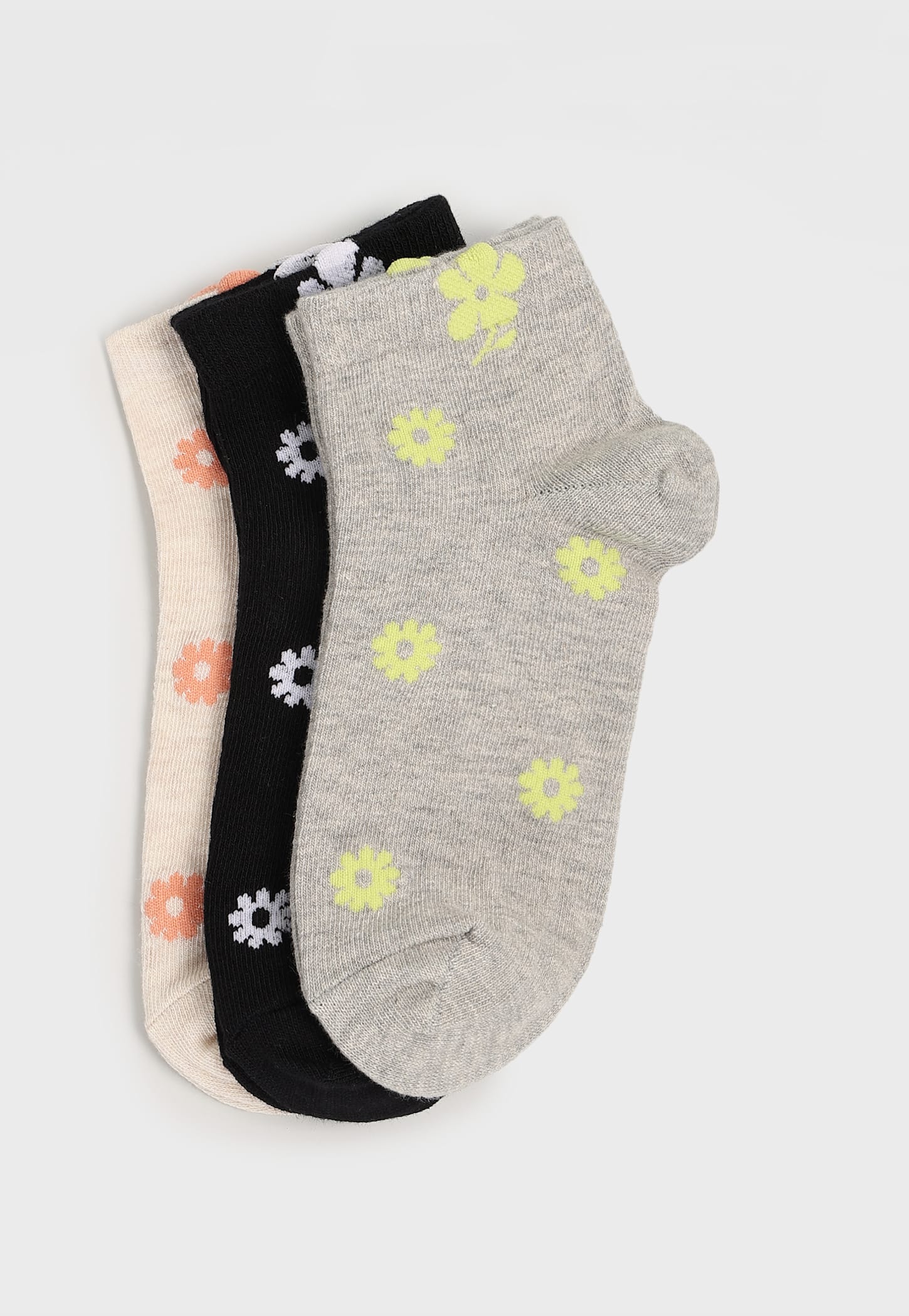 GINGER Printed Ankle-length Socks - Pack of 3-picture-56
