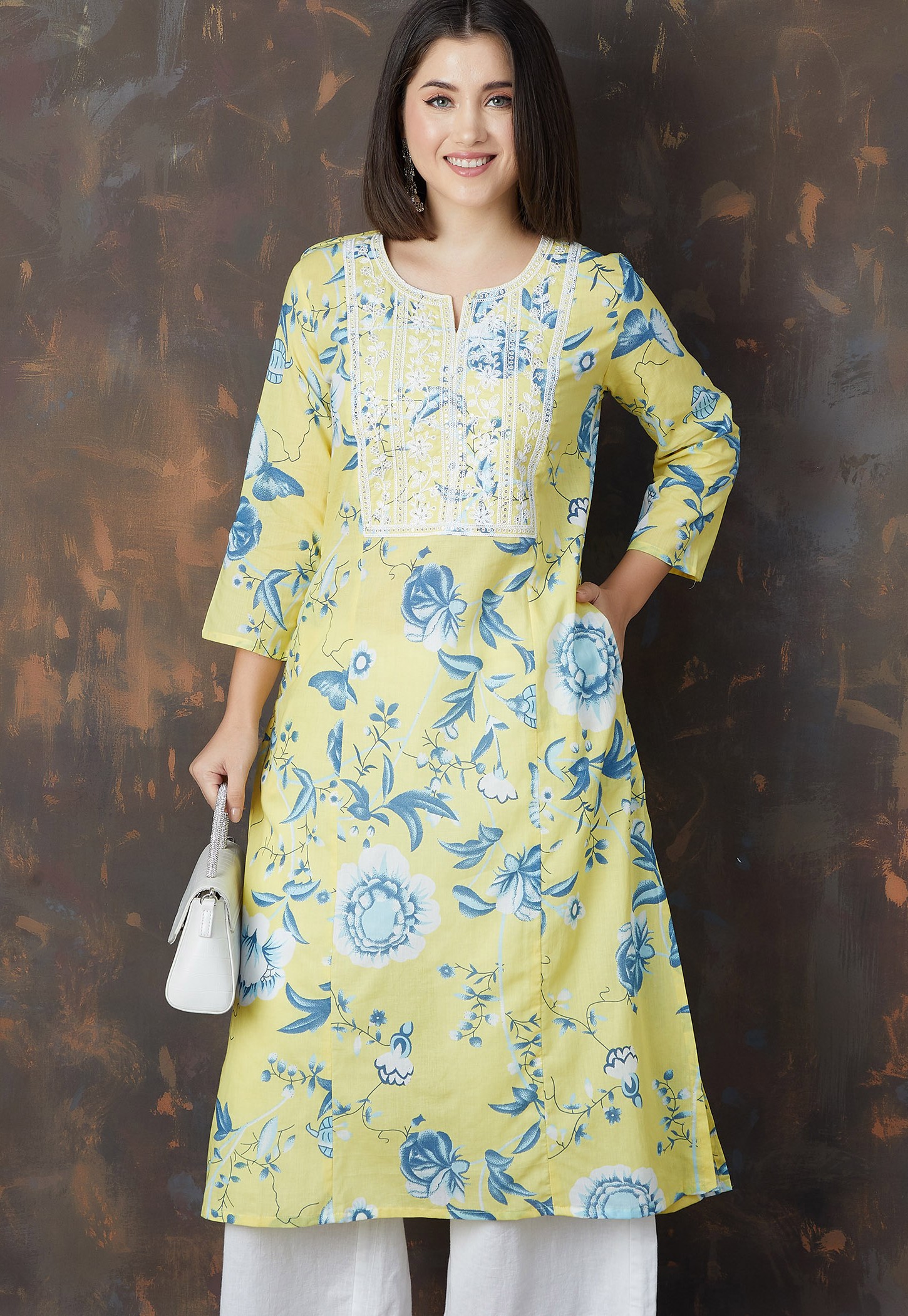MELANGE Printed Straight Kurta-image-21