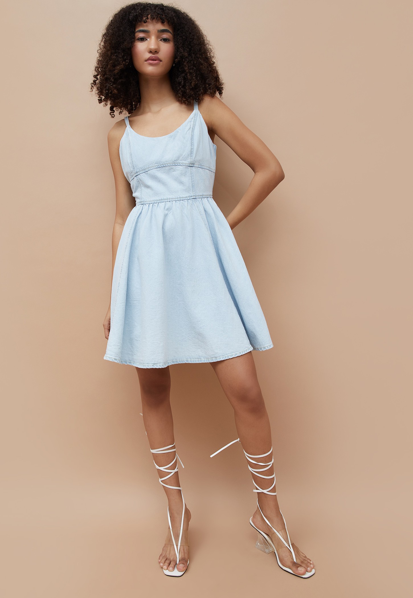 GINGER Washed Fit & Flare Dress-image-8