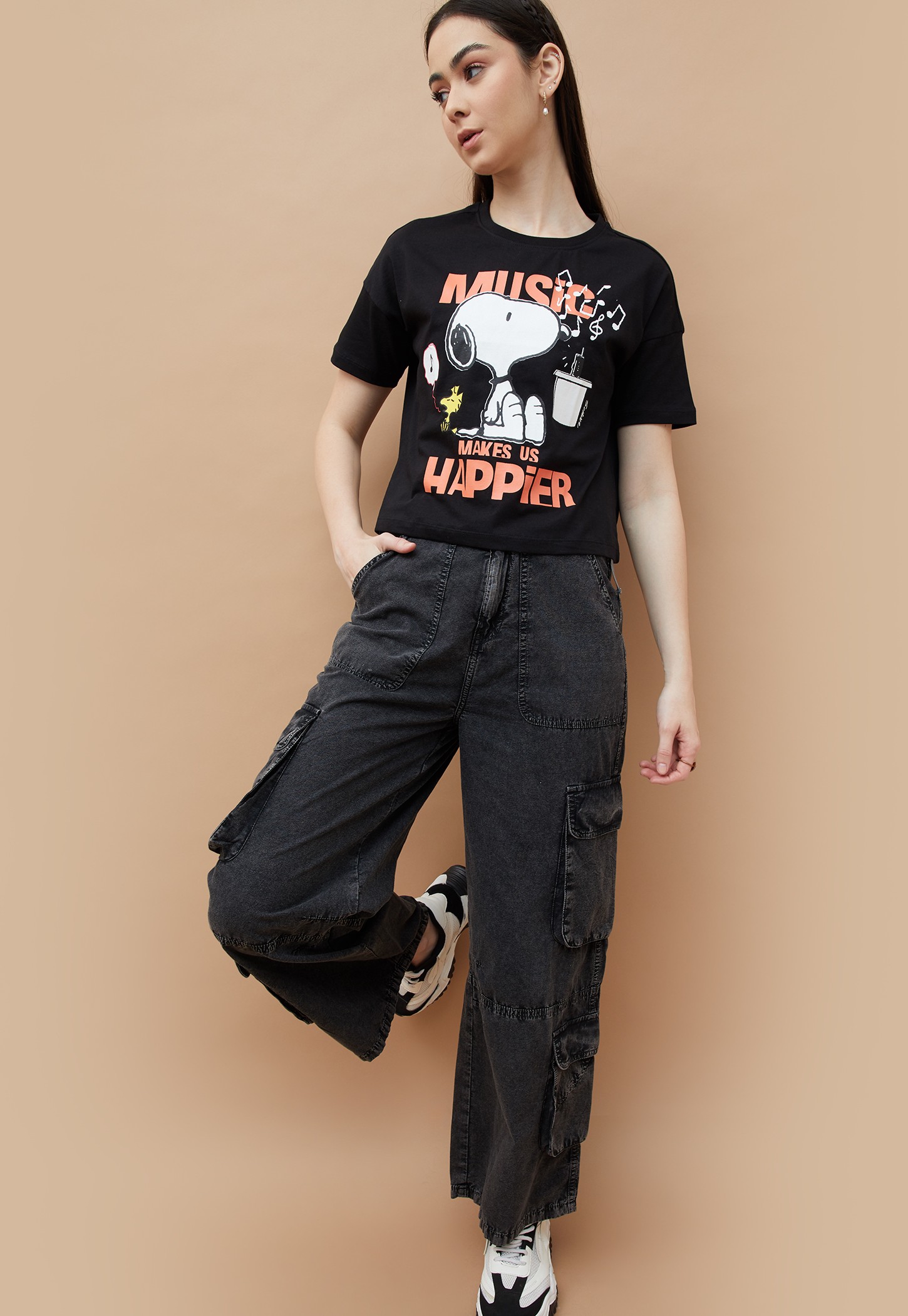 GINGER Snoopy Print T-shirt-picture-39