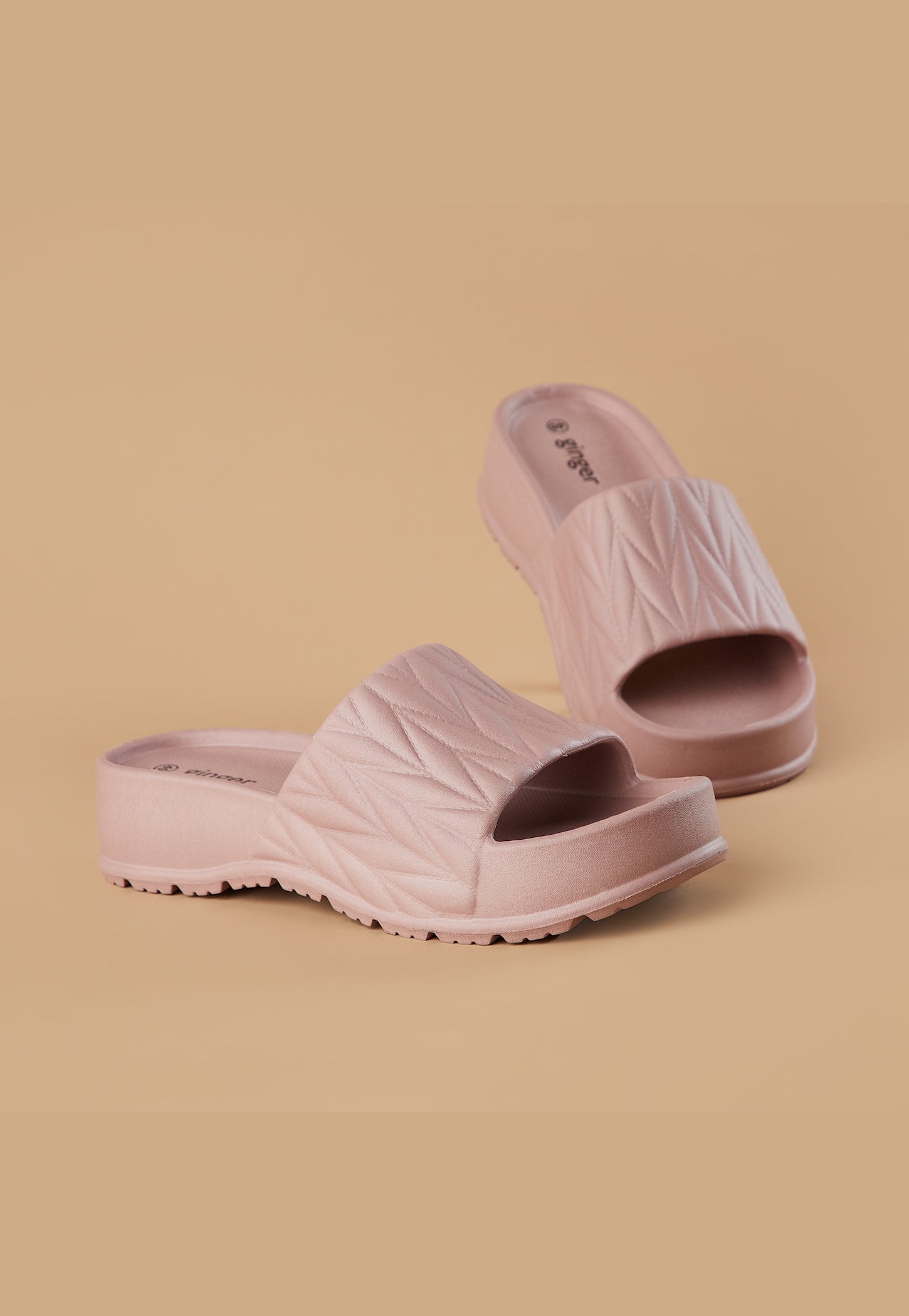 GINGER Textured Platform Sliders-picture-18