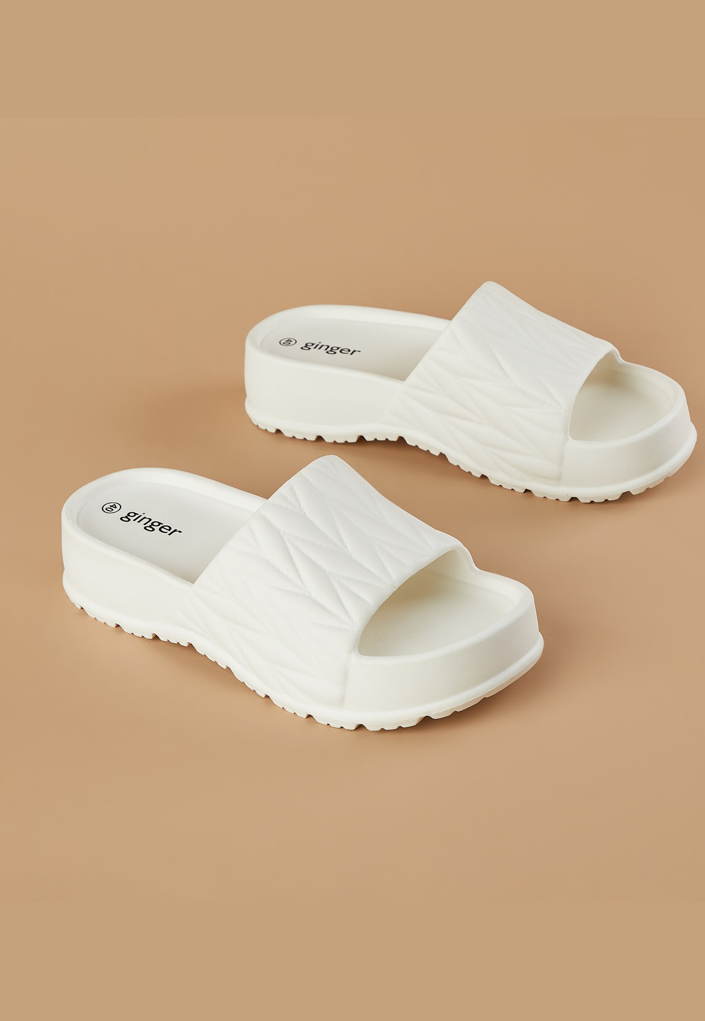 GINGER Textured Platform Sliders-picture-17