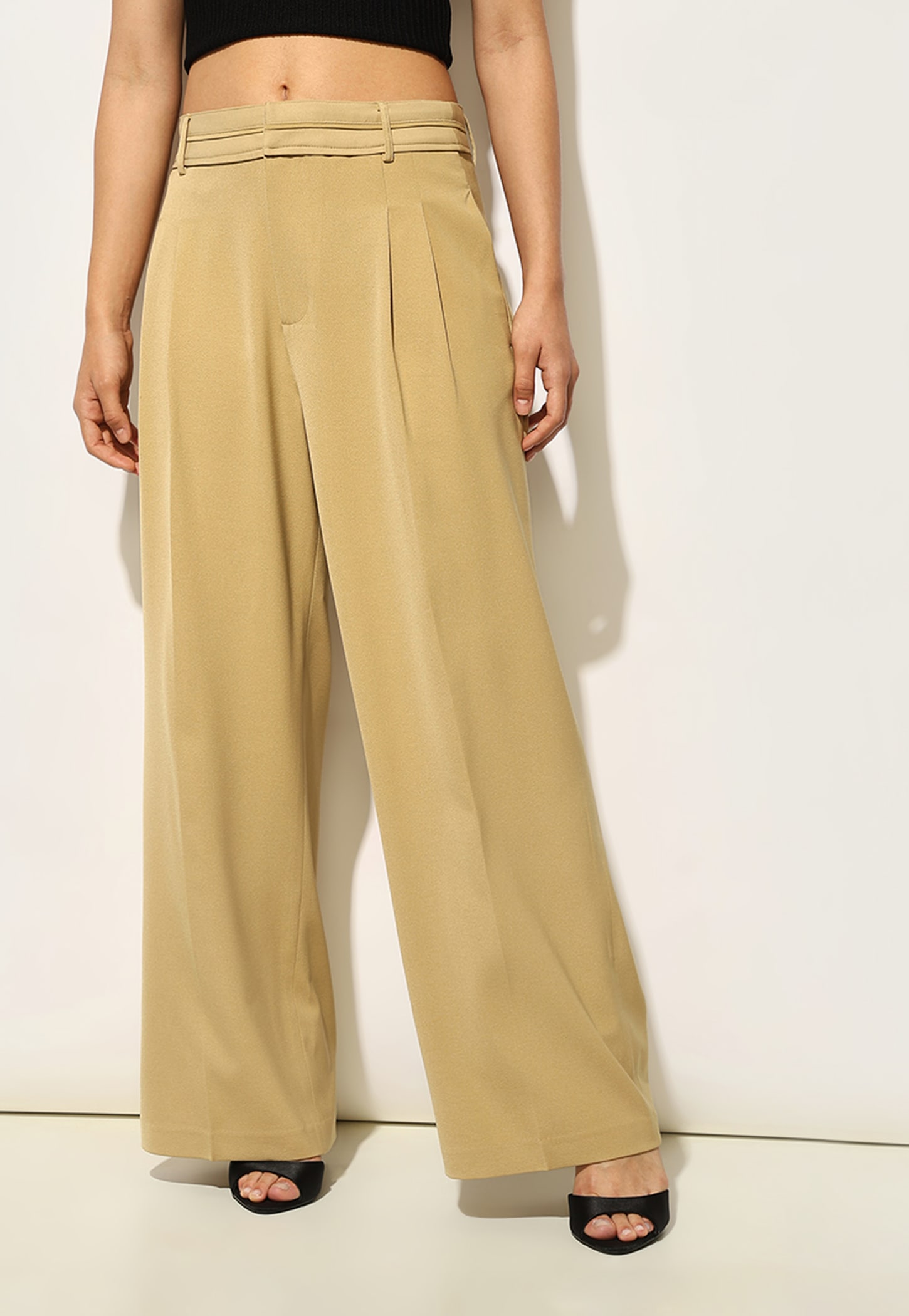 ONLY Wide Leg Pleated Trousers-picture-34