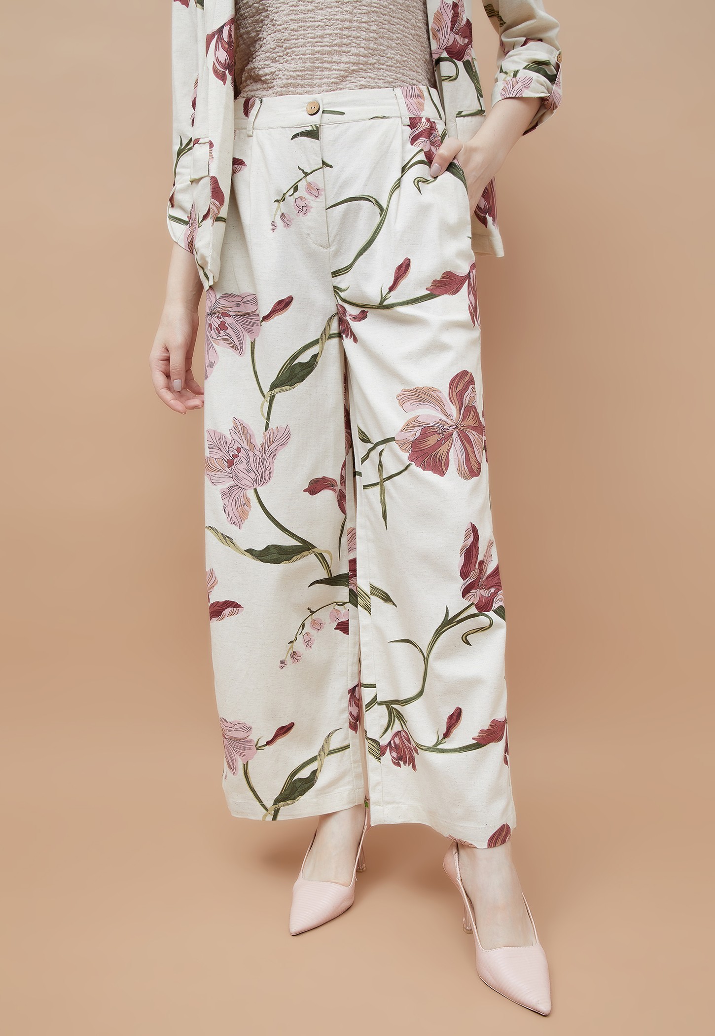 CODE Floral Print Trousers-picture-48