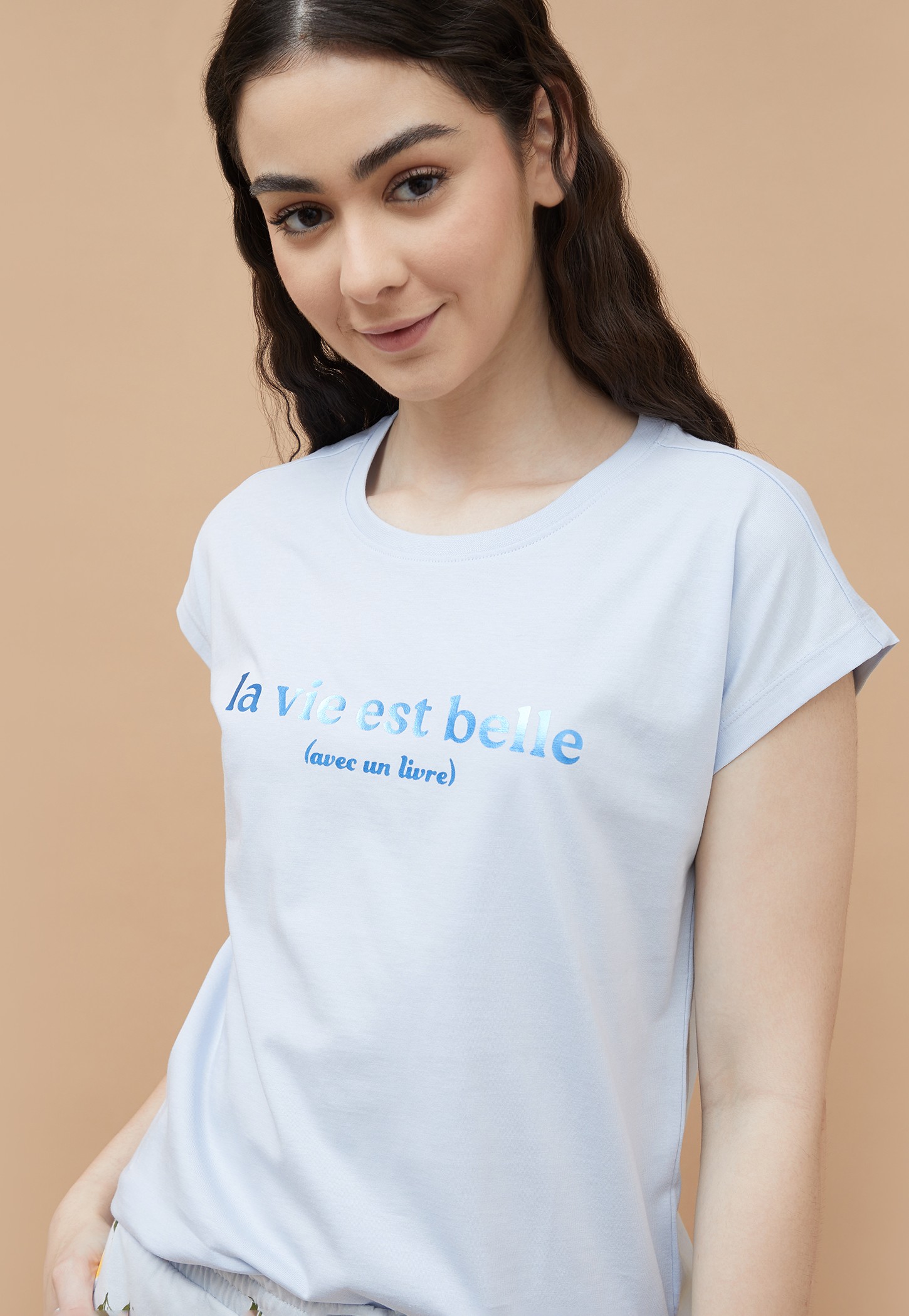 GINGER Metallic Print Lounge T-shirt-picture-24