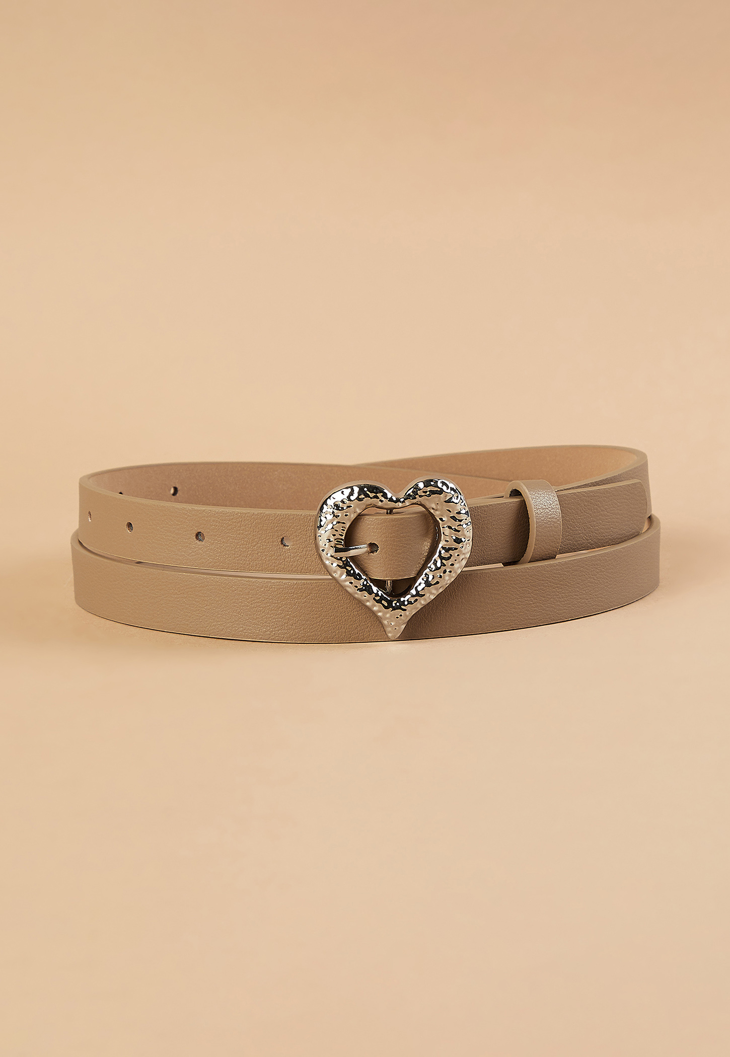 GINGER Solid Heart Tang Buckle Belt