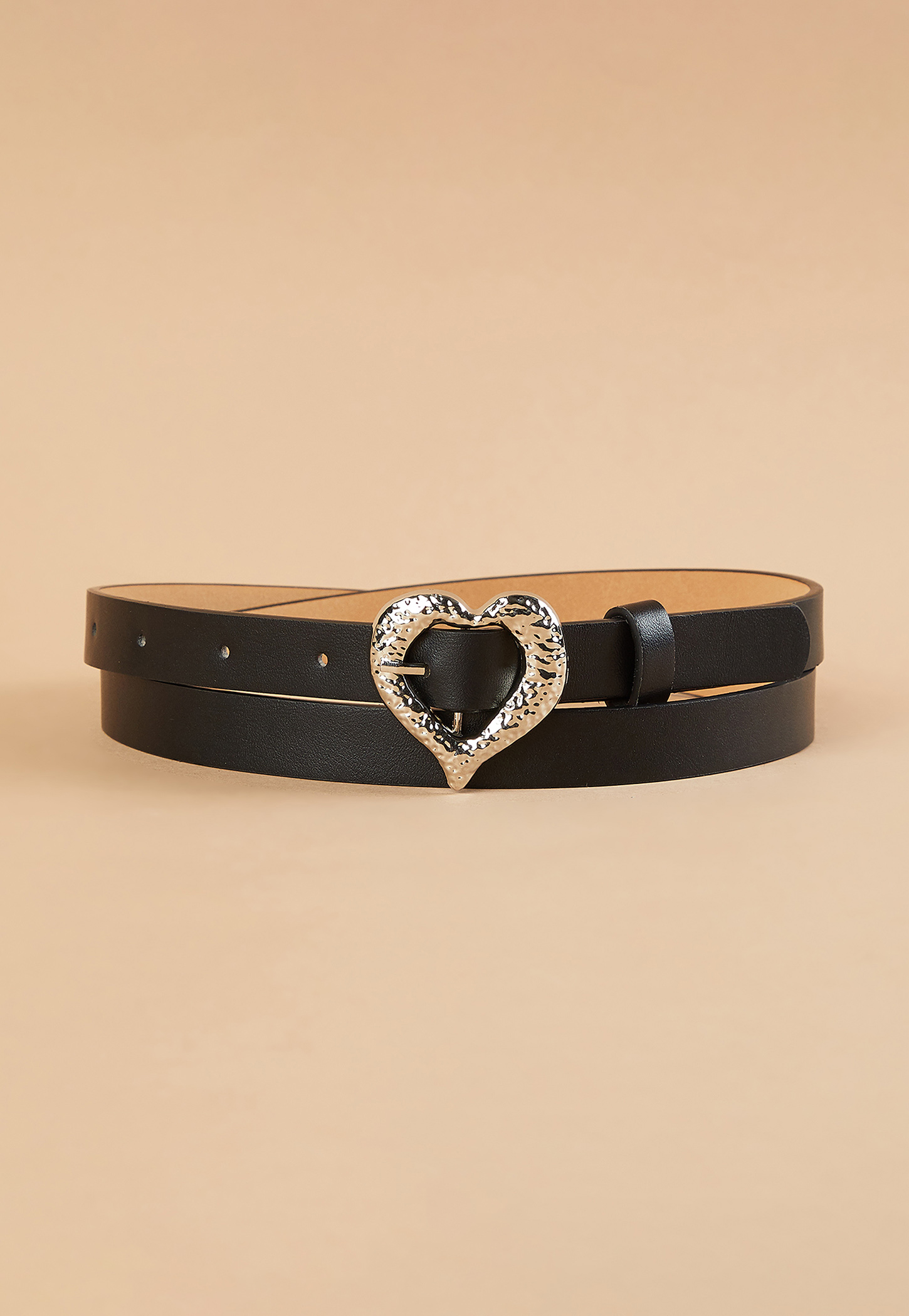 GINGER Solid Heart Tang Buckle Belt-picture-25