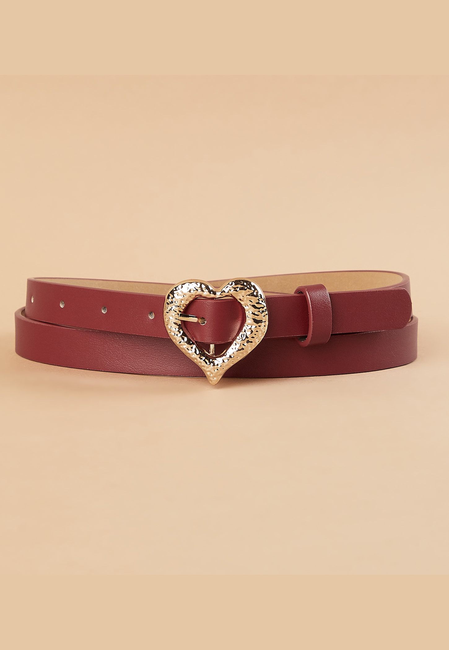 GINGER Solid Heart Tang Buckle Belt-picture-20