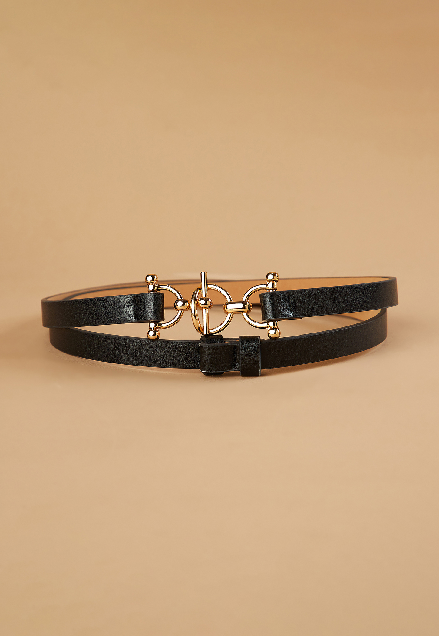 GINGER Solid Belt with Toggle Buckle