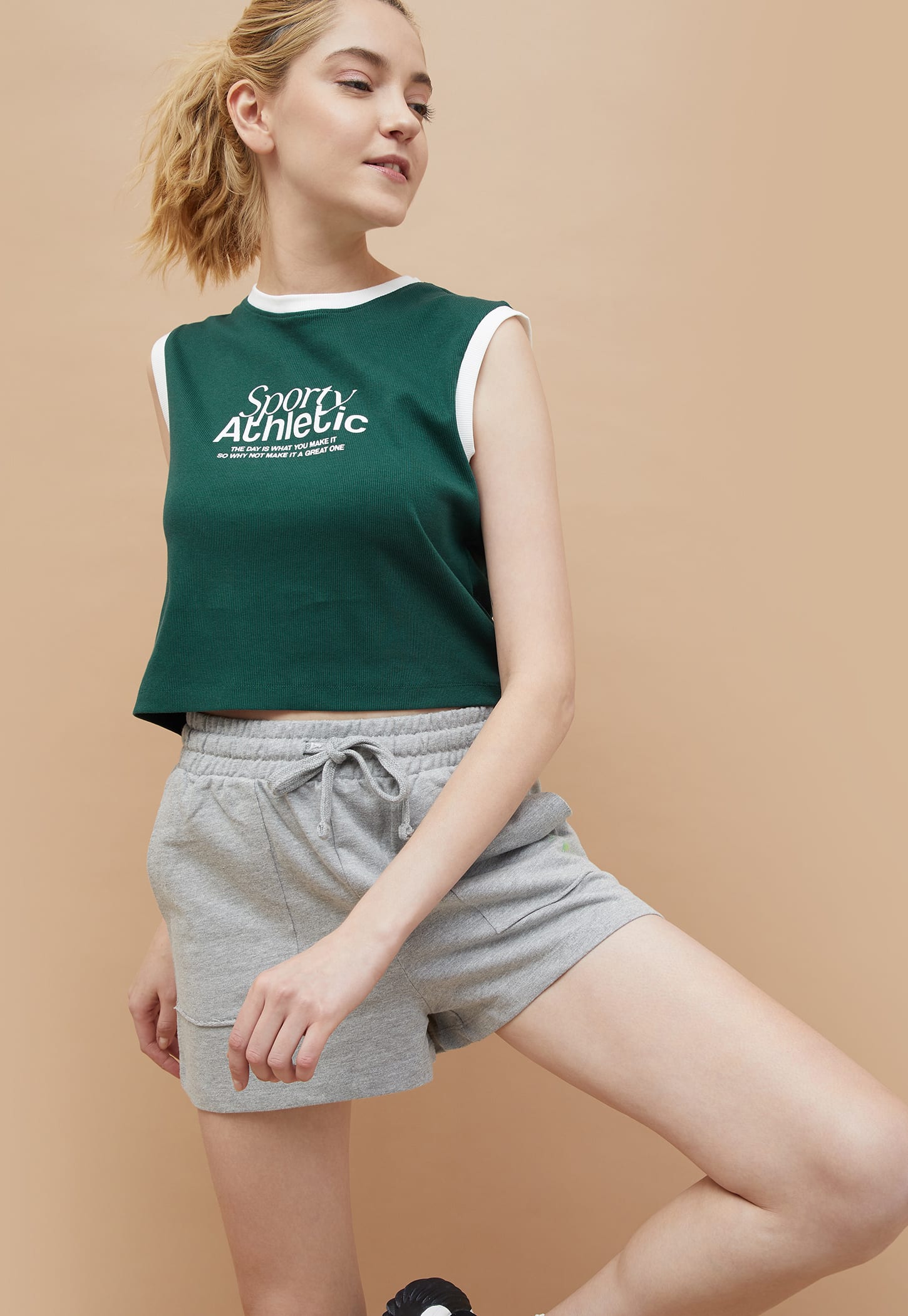 KAPPA Printed Cropped Sports T-shirt