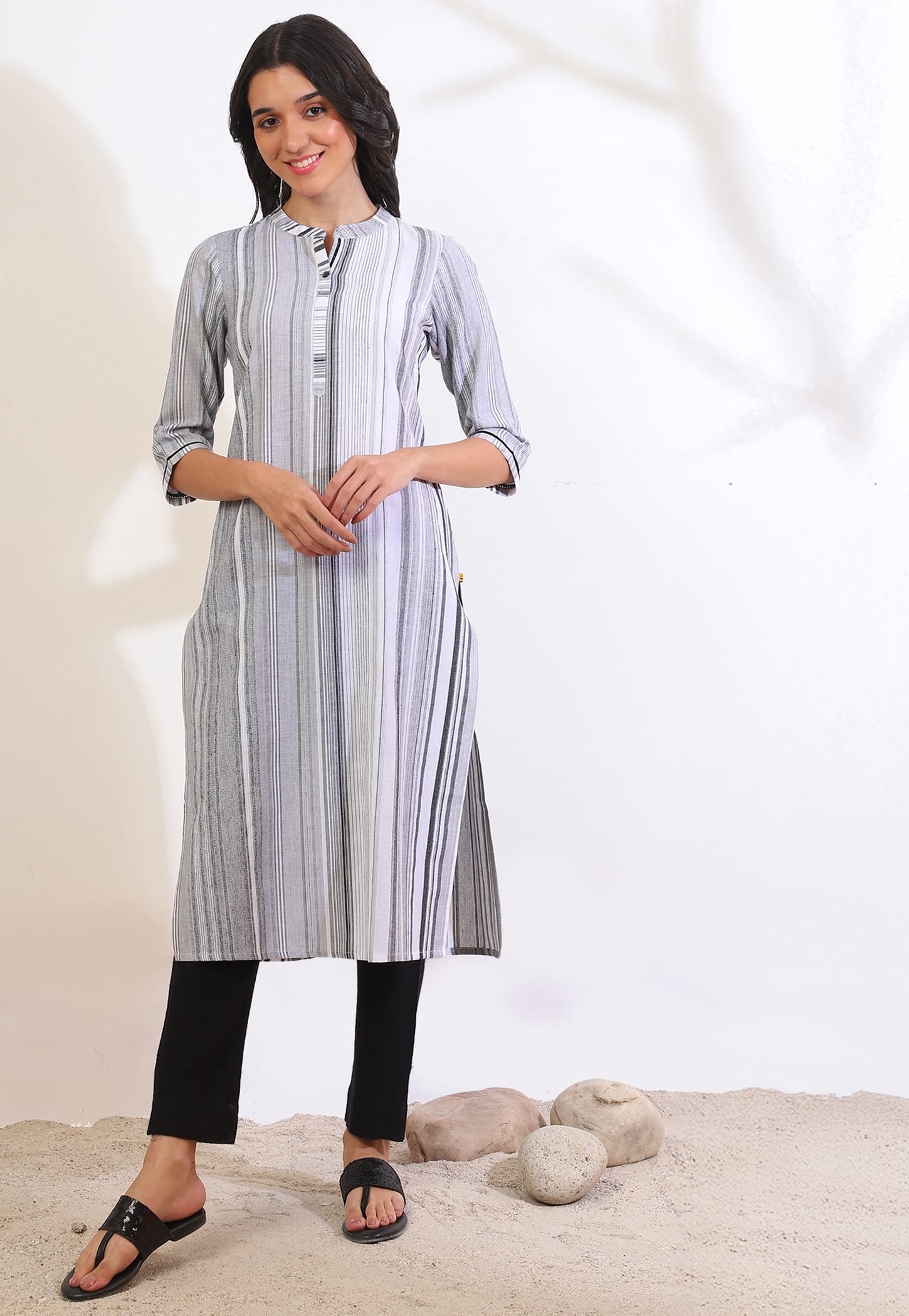 AURELIA Striped Straight Kurta-picture-11