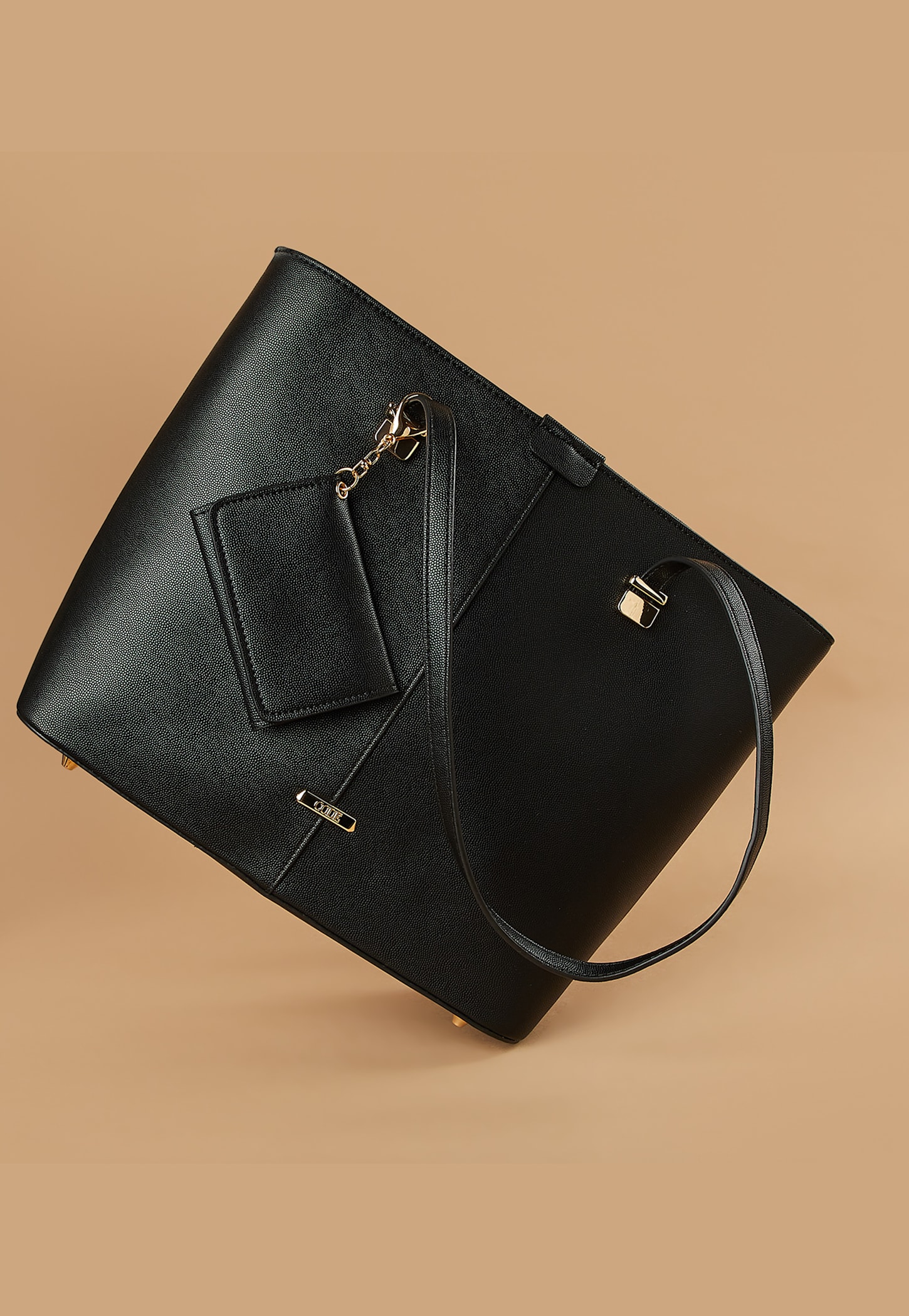 CODE Textured Shoulder Bag with Wallet-picture-40
