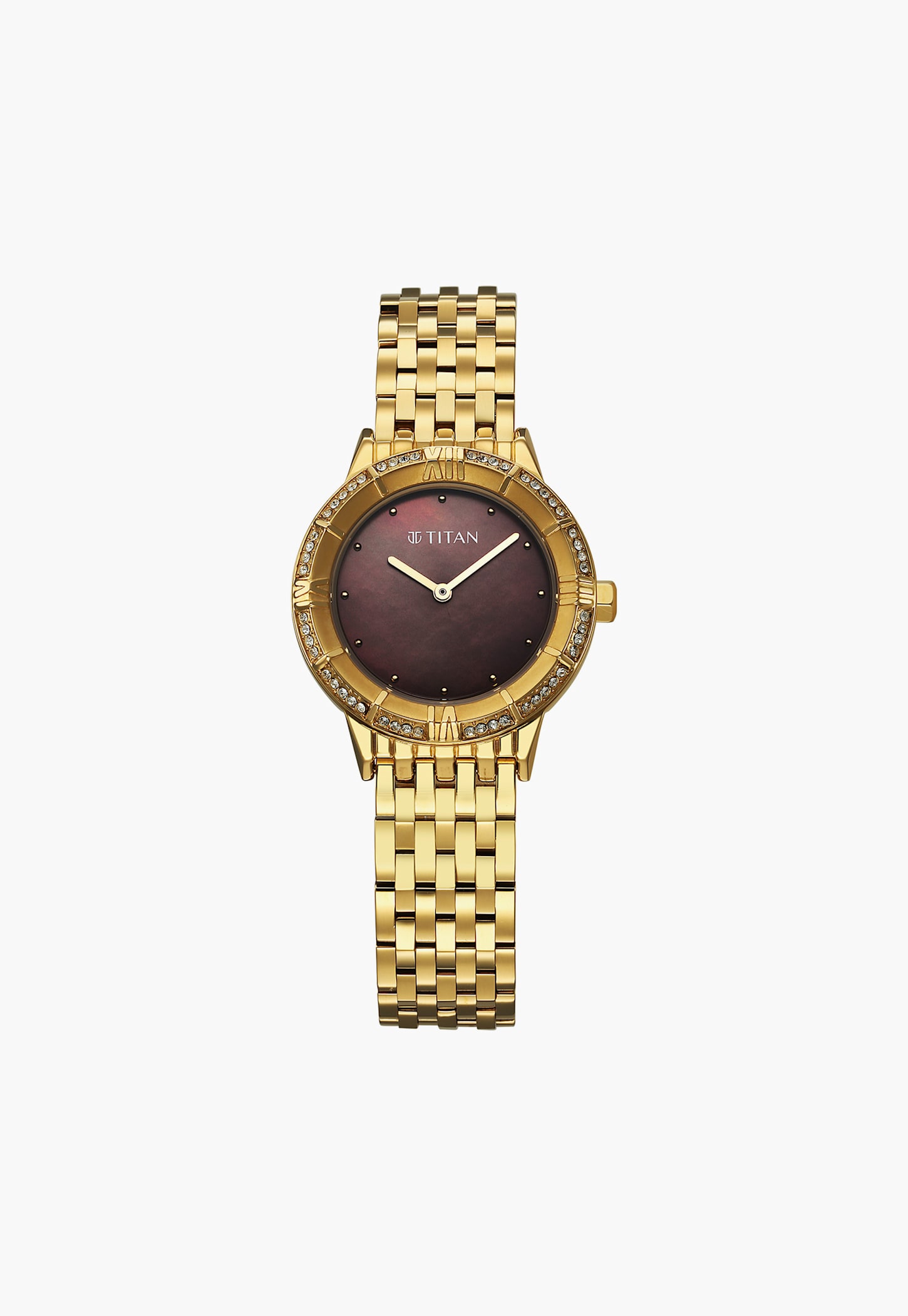 TITAN Purple Embellished Analog Watch - 95316YM01-image-5