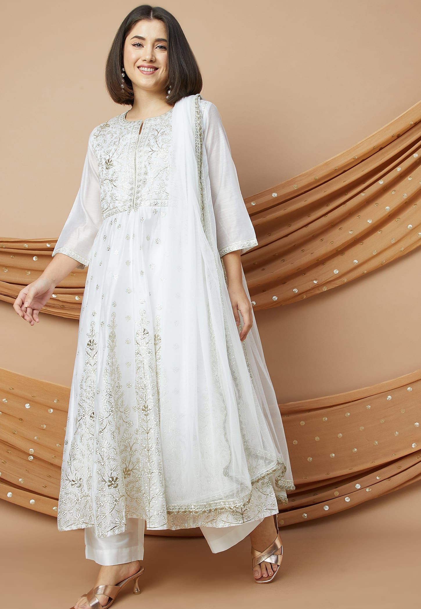 MELANGE Embroidered Kalidar Kurta Set-picture-42