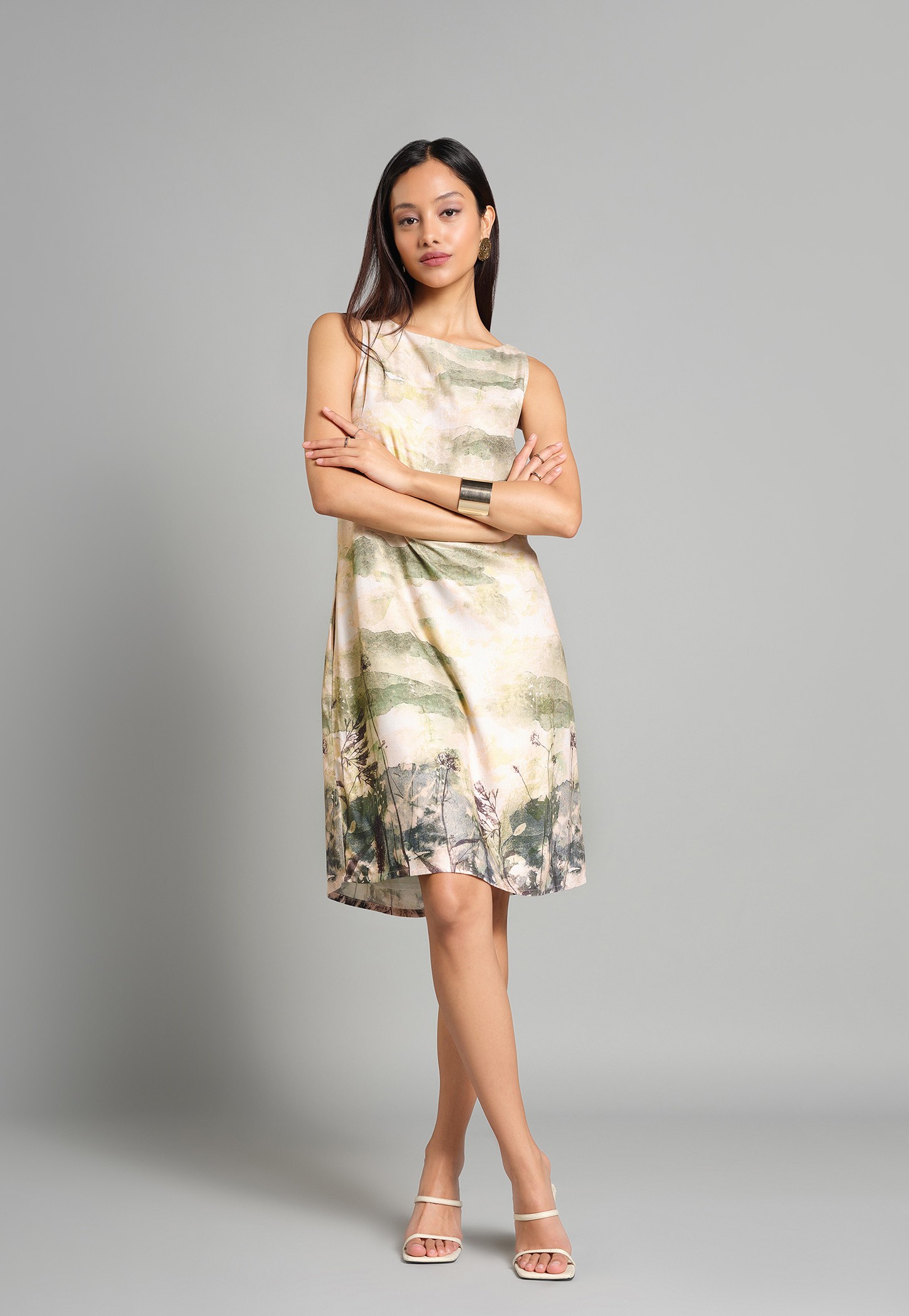 AND Printed Shift Dress-image-9