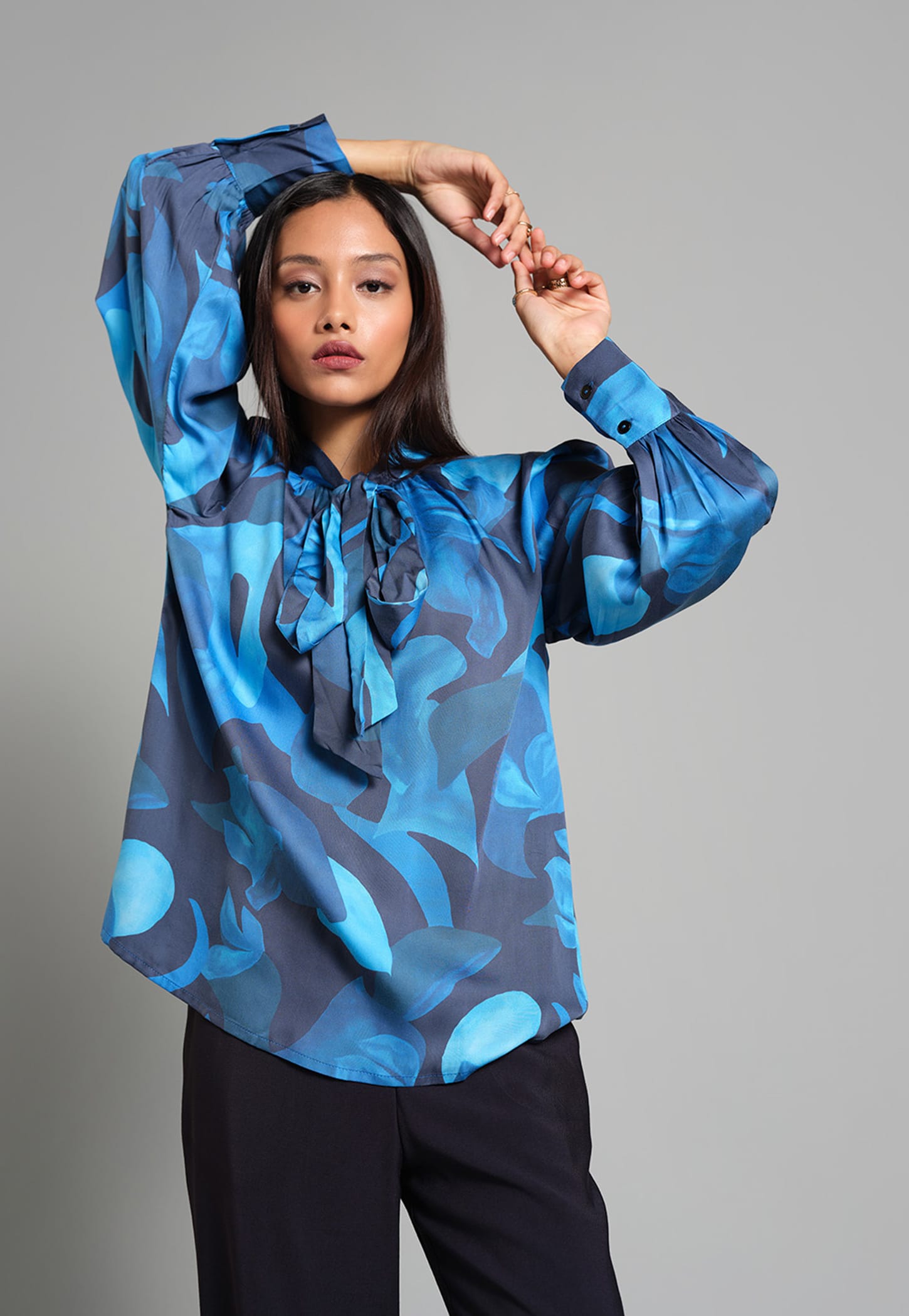 AND Printed Tie-Up Neck Top-picture-25