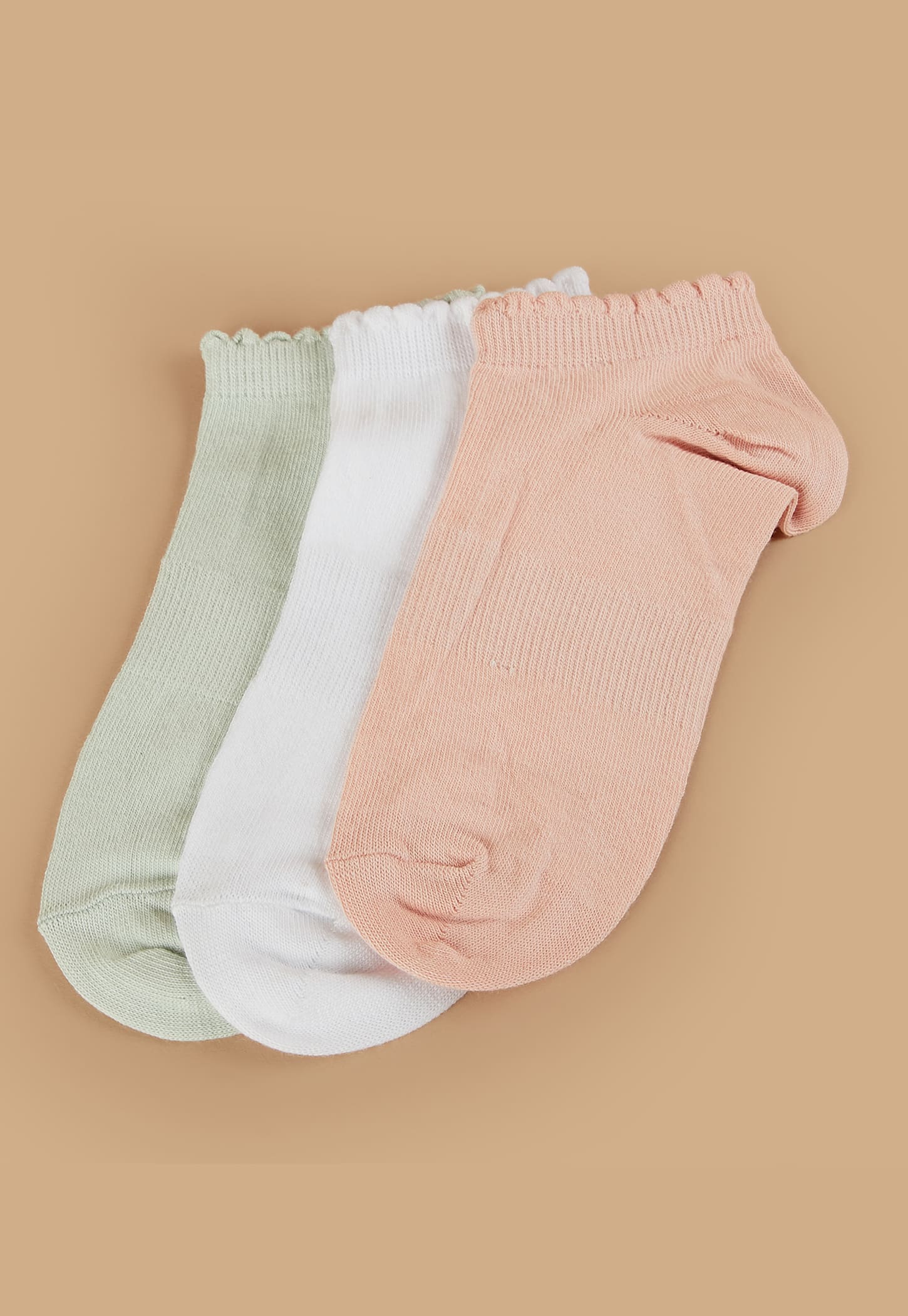 GINGER Knitted Ankle-Length Socks - Pack of 3-picture-45