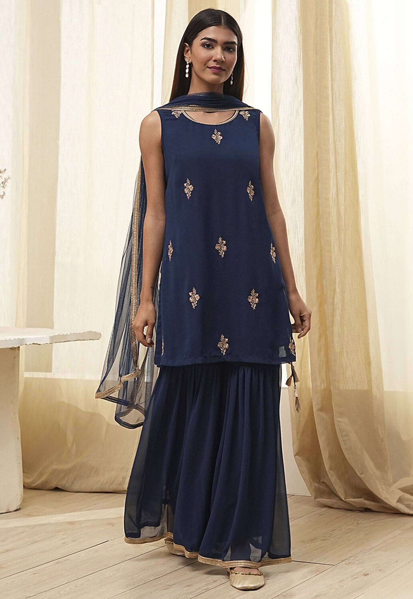 BIBA Embroidered Straight Kurti Set-picture-39
