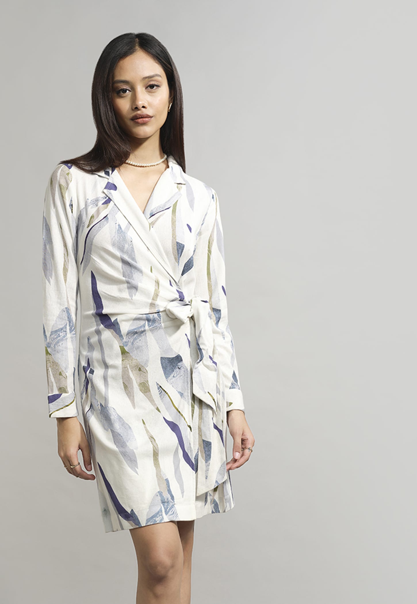 AND Printed Wrap Dress-image-19