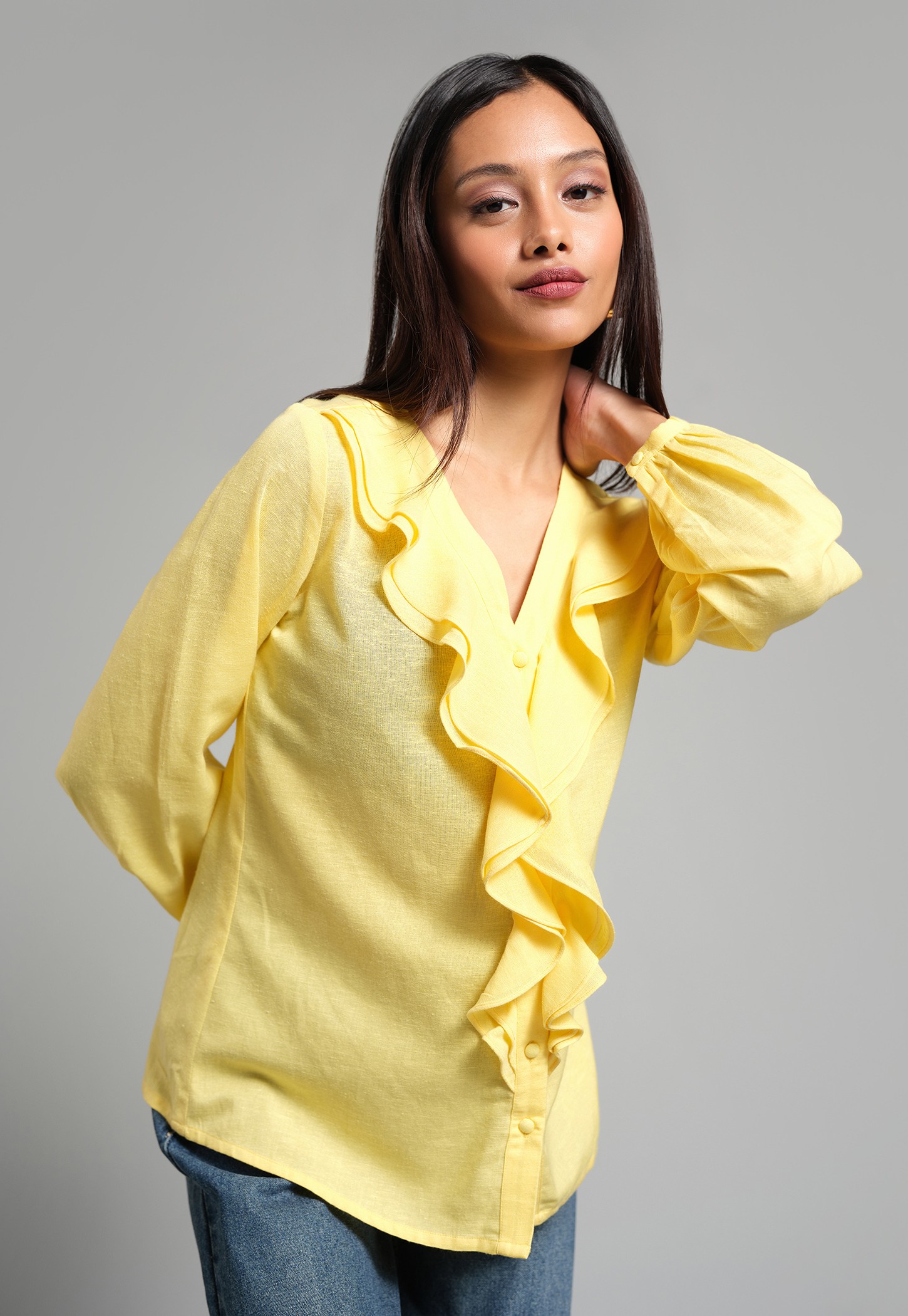 AND Solid Ruffled Top-picture-30