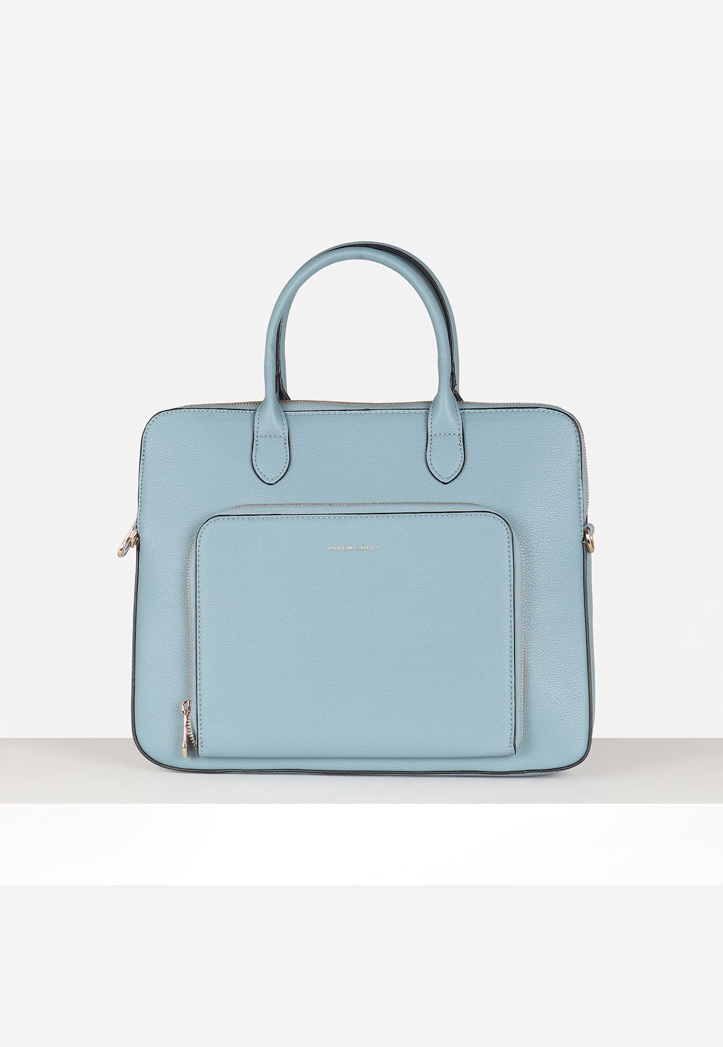 ALLEN SOLLY Textured Laptop Bag with Trolley Sleeve