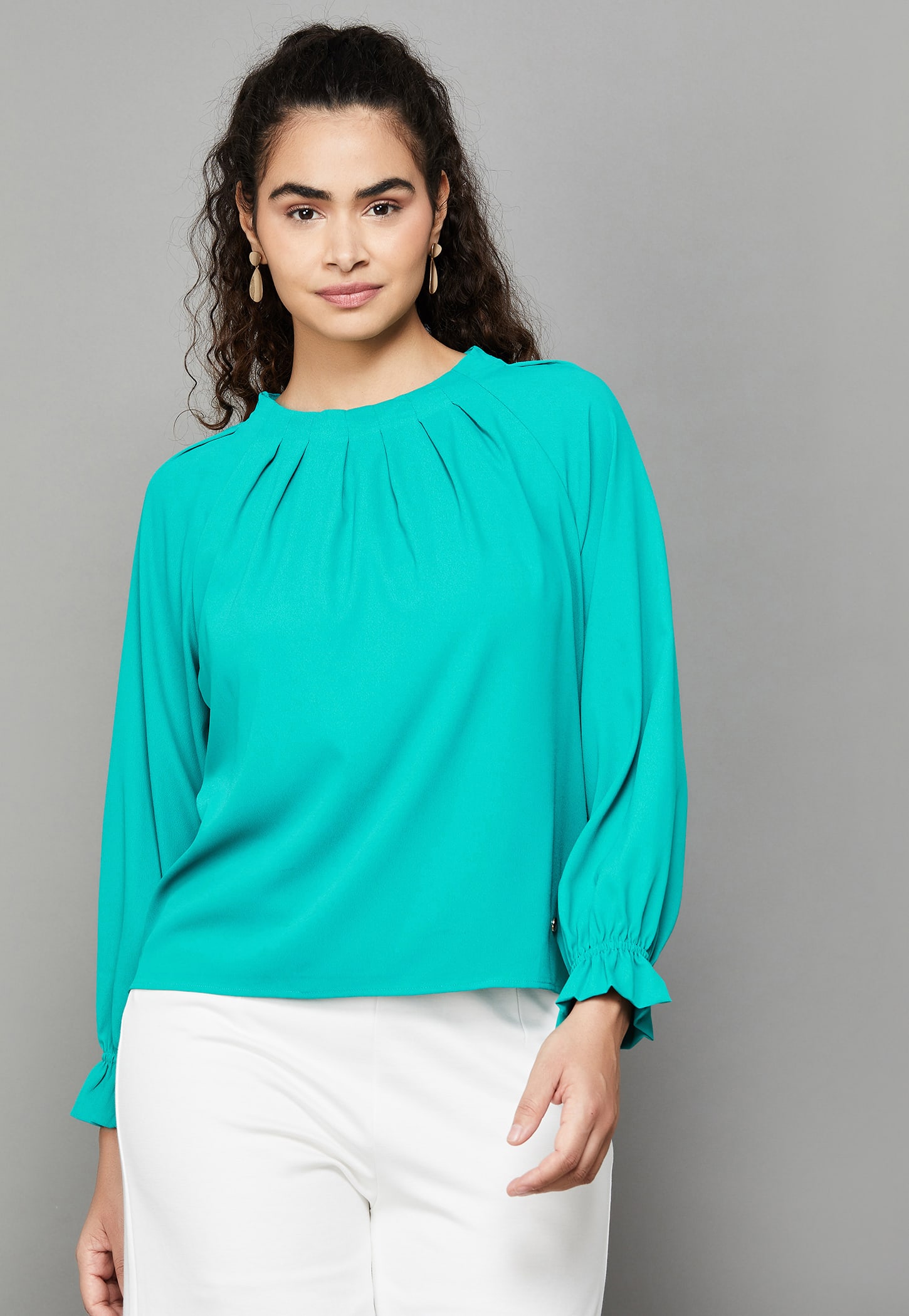 VAN HEUSEN Pleated Raglan Sleeve Top-picture-23