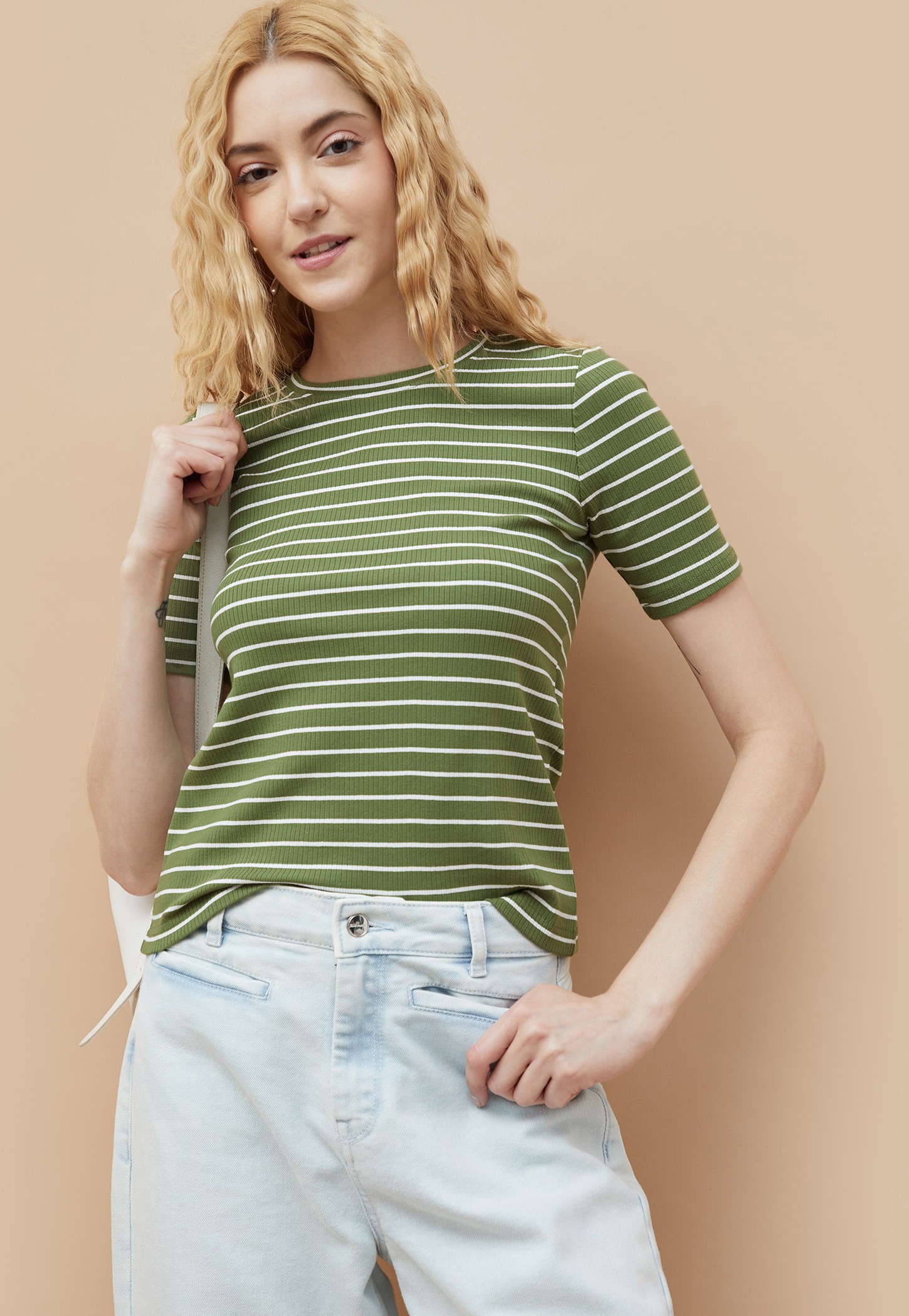 FAME FOREVER Striped Knit T-shirt-picture-55