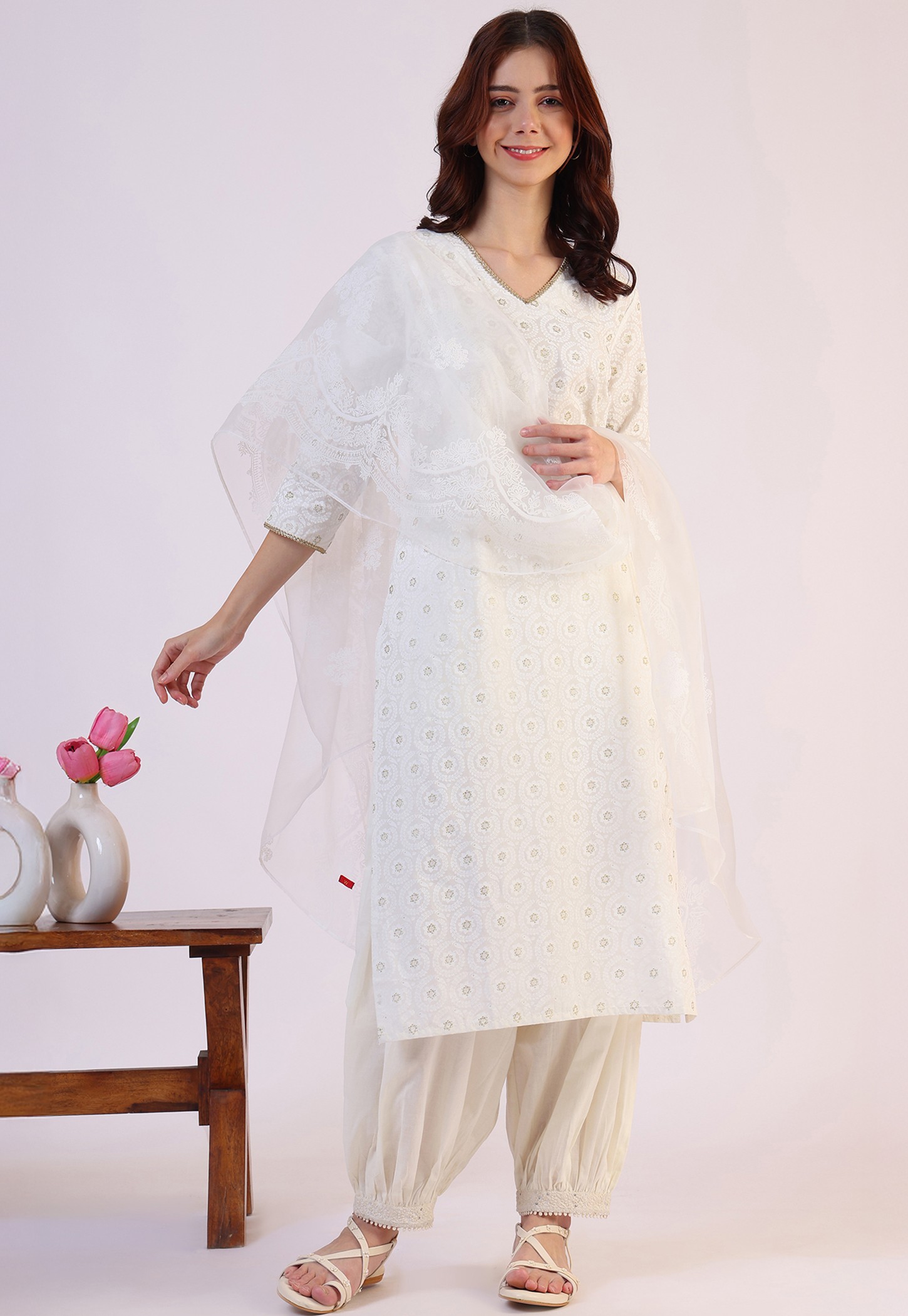 W Floral Printed Dupatta-picture-11