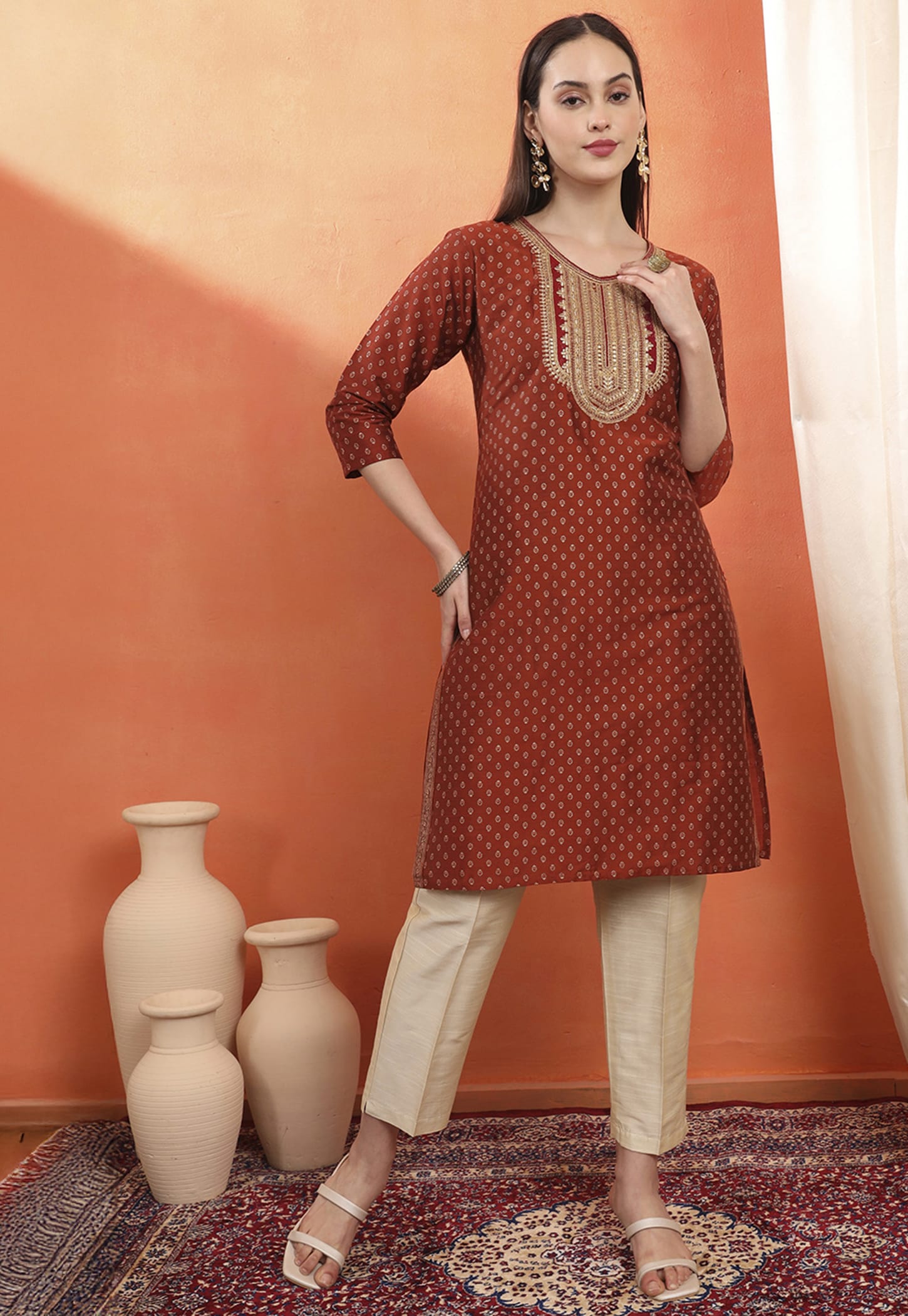 SPAN Printed Straight Kurta-picture-10
