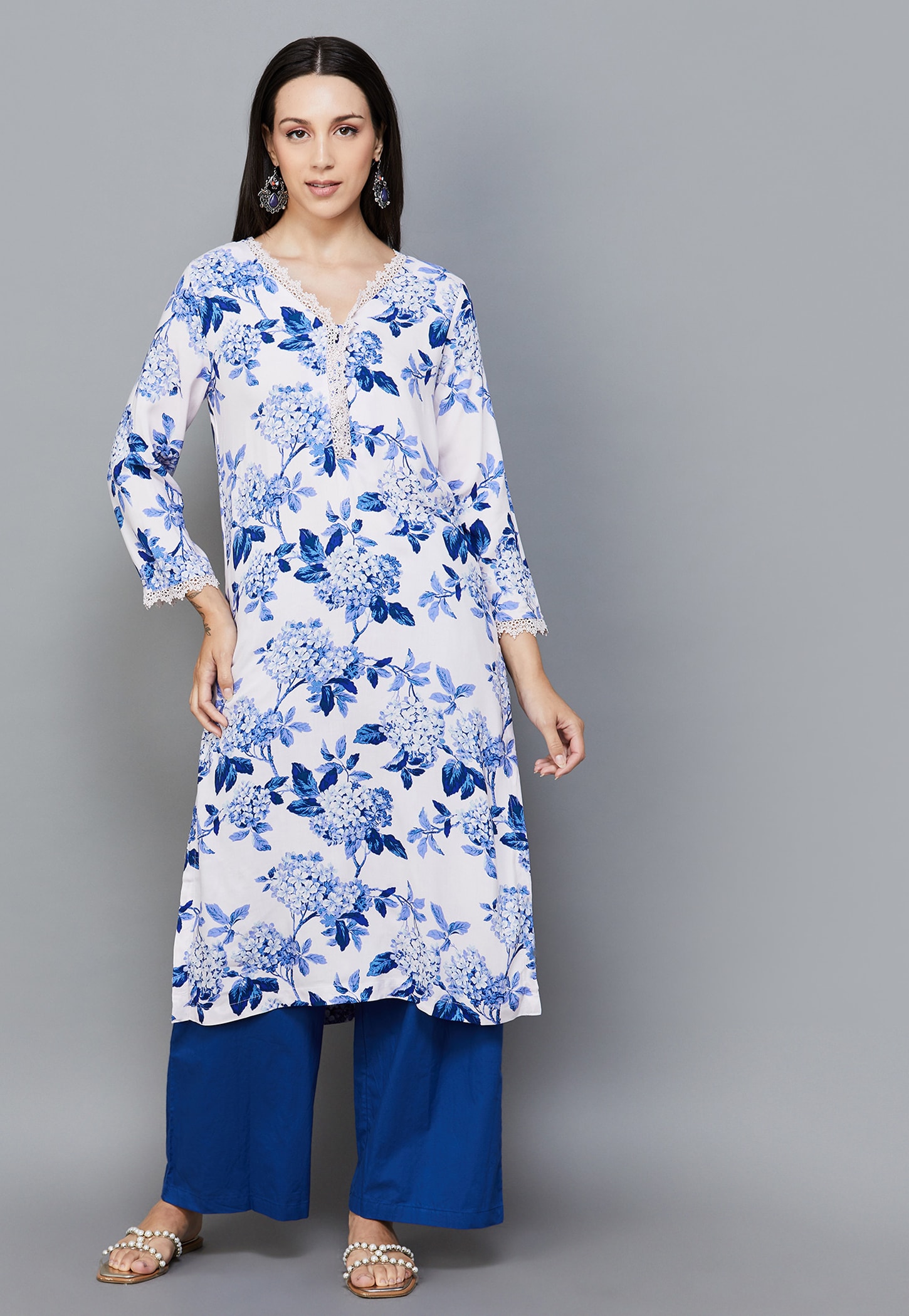 BIBA Floral Print Straight Kurta-picture-51