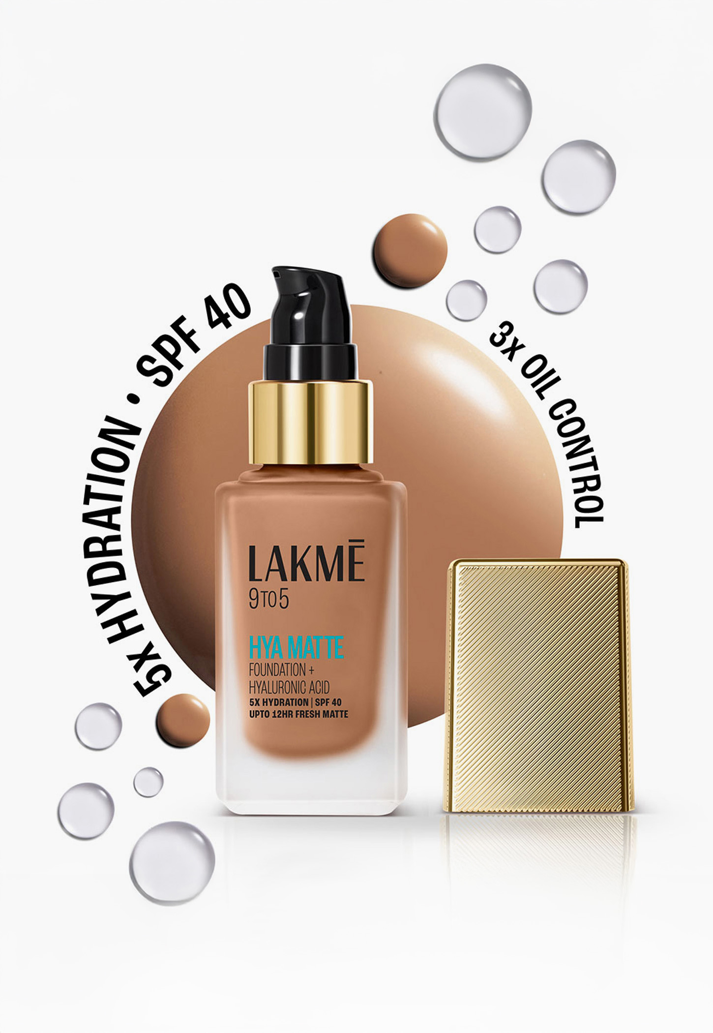 LAKME 9to5 Hya Matte Foundation + Hyaluronic Acid - Neutral Chestnut - 25ml-picture-42