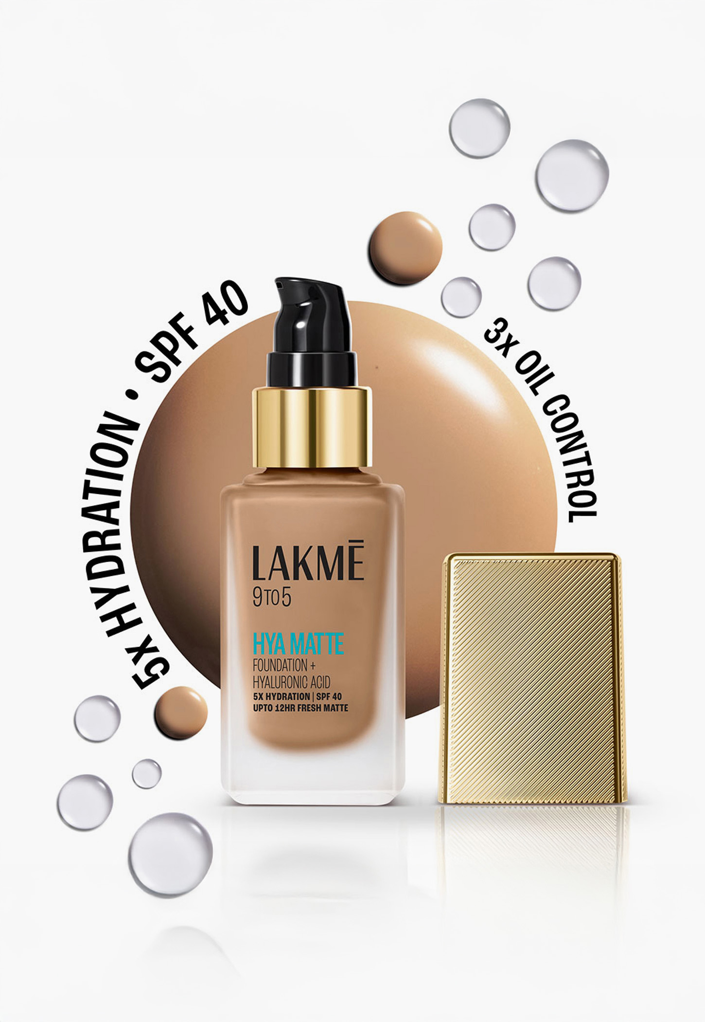 LAKME 9to5 Hya Matte Foundation + Hyaluronic Acid - Cool Walnut - 25ml-image-9