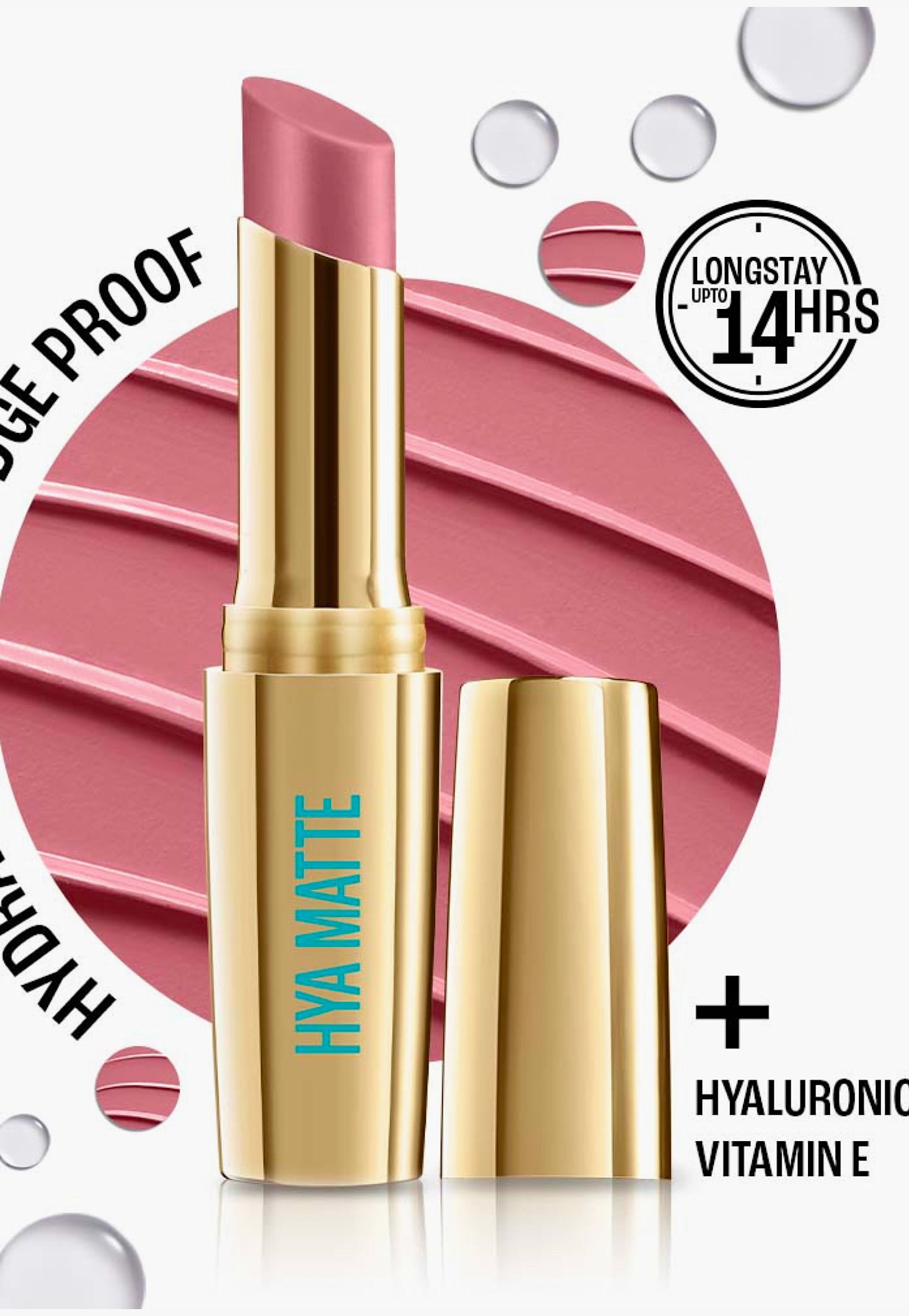 LAKME 9to5 Hya Matte Lipstick - Blush Business - 3.6g-image-23