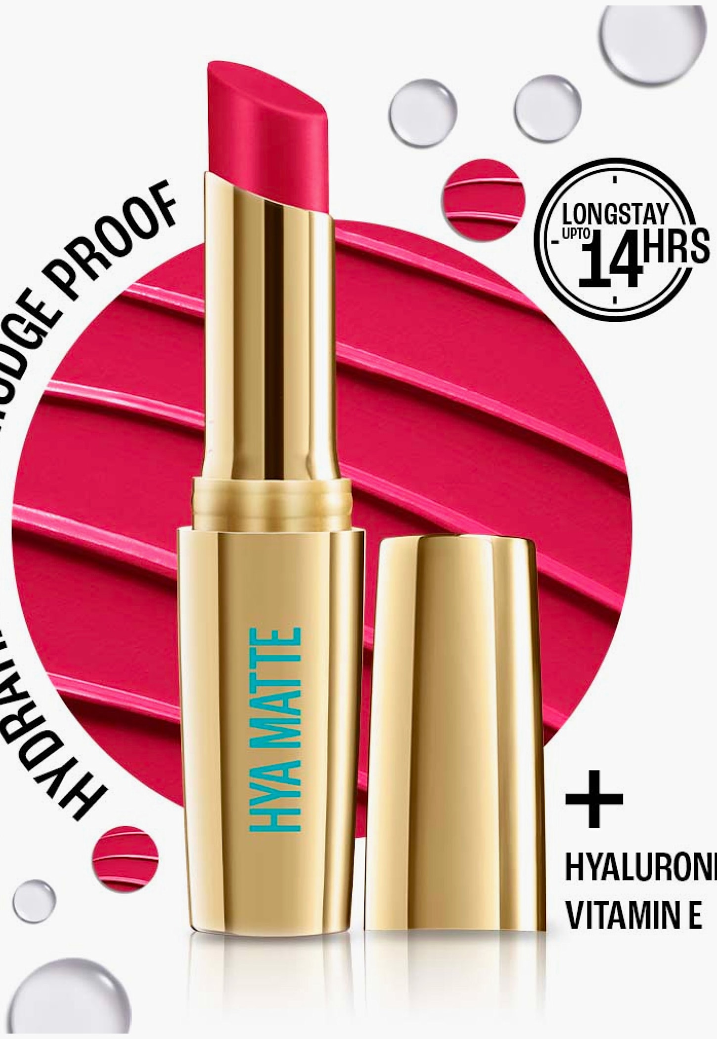 LAKME 9to5 Hya Matte Lipstick - Magenta Morning - 3.6g-picture-24