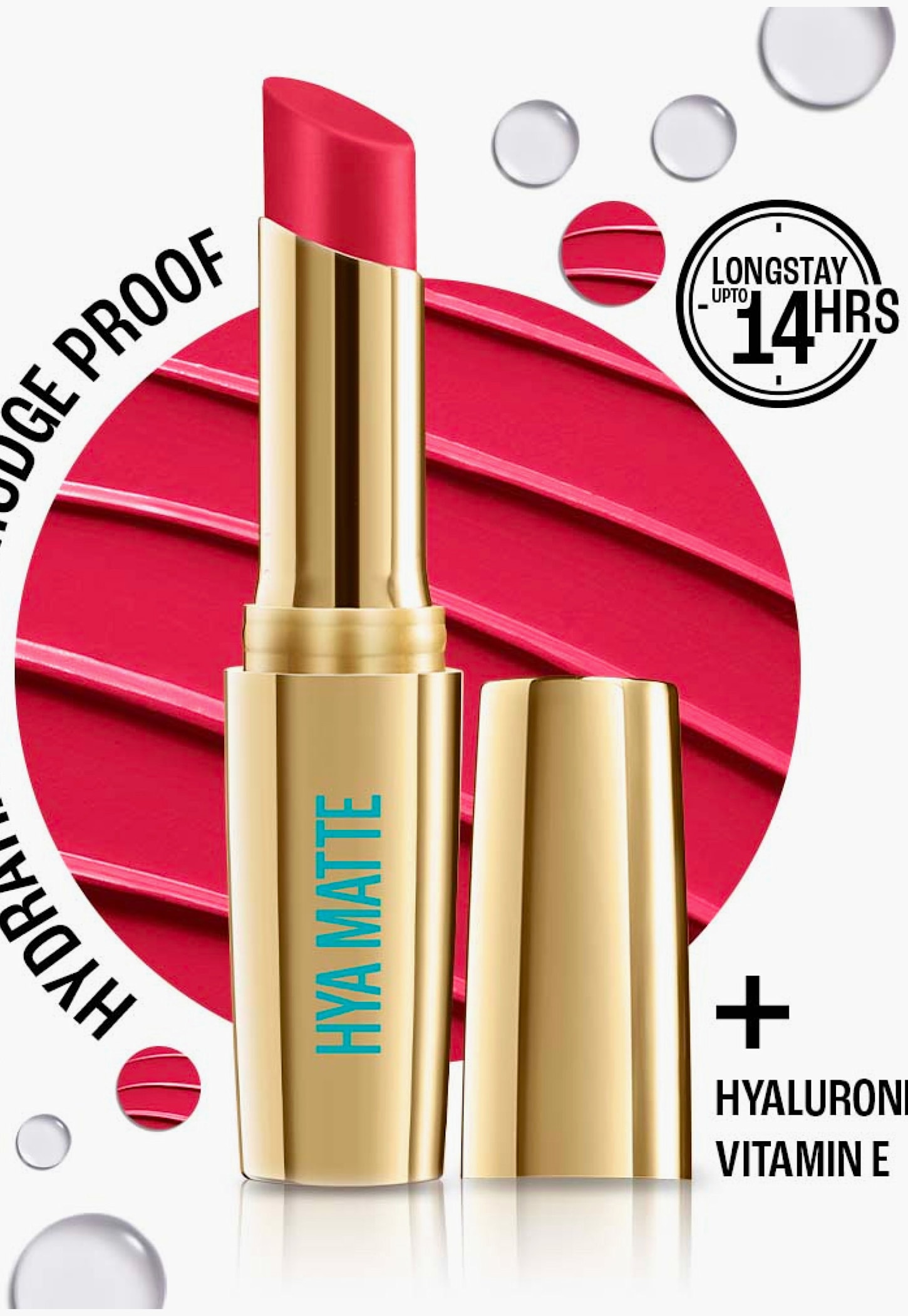 LAKME 9to5 Hya Matte Lipstick - Promotion Pink - 3.6g-picture-32