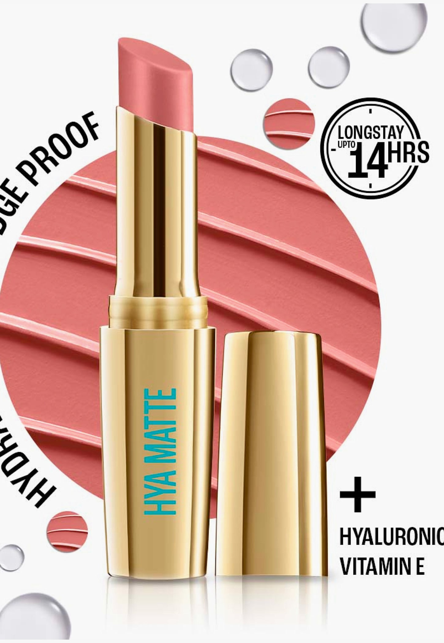 LAKME 9to5 Hya Matte Lipstick - Vacation Nude - 3.6g-picture-53