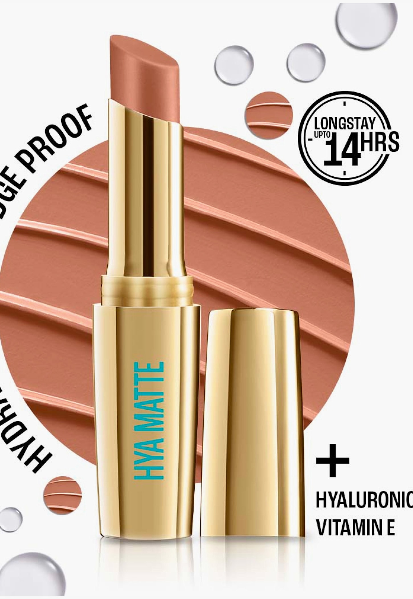 LAKME 9to5 Hya Matte Lipstick - Power Peach - 3.6g-picture-49