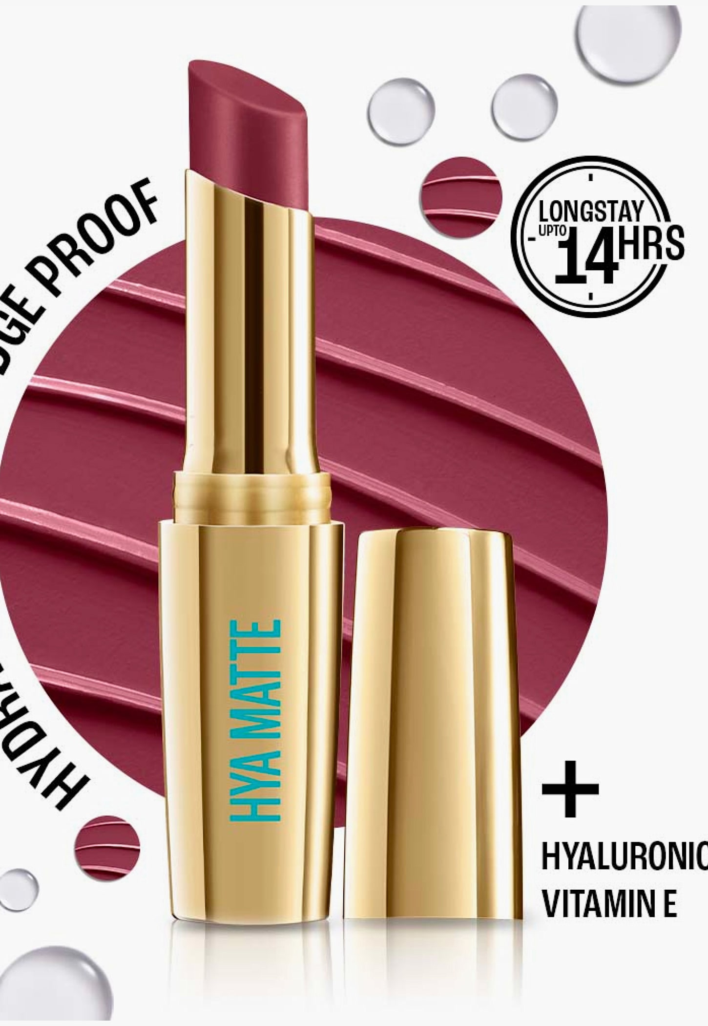 LAKME 9to5 Hya Matte Lipstick - Afterhours Wine - 3.6g-picture-42