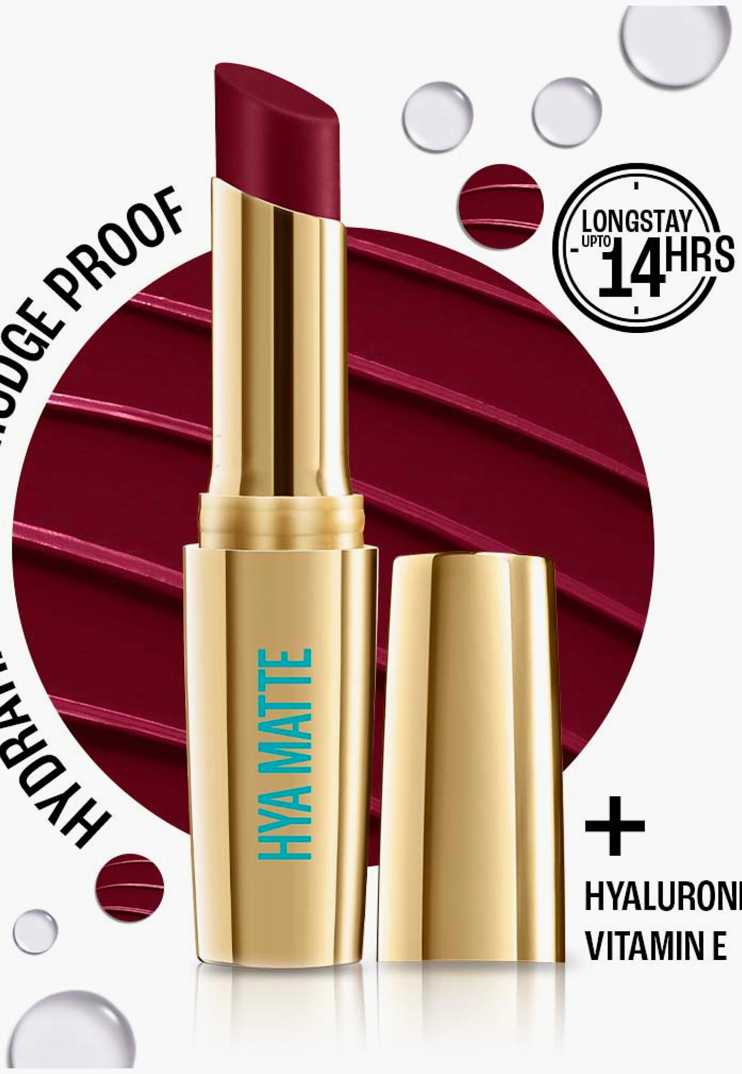 LAKME 9to5 Hya Matte Lipstick - Sangria Sunday - 3.6g-picture-17