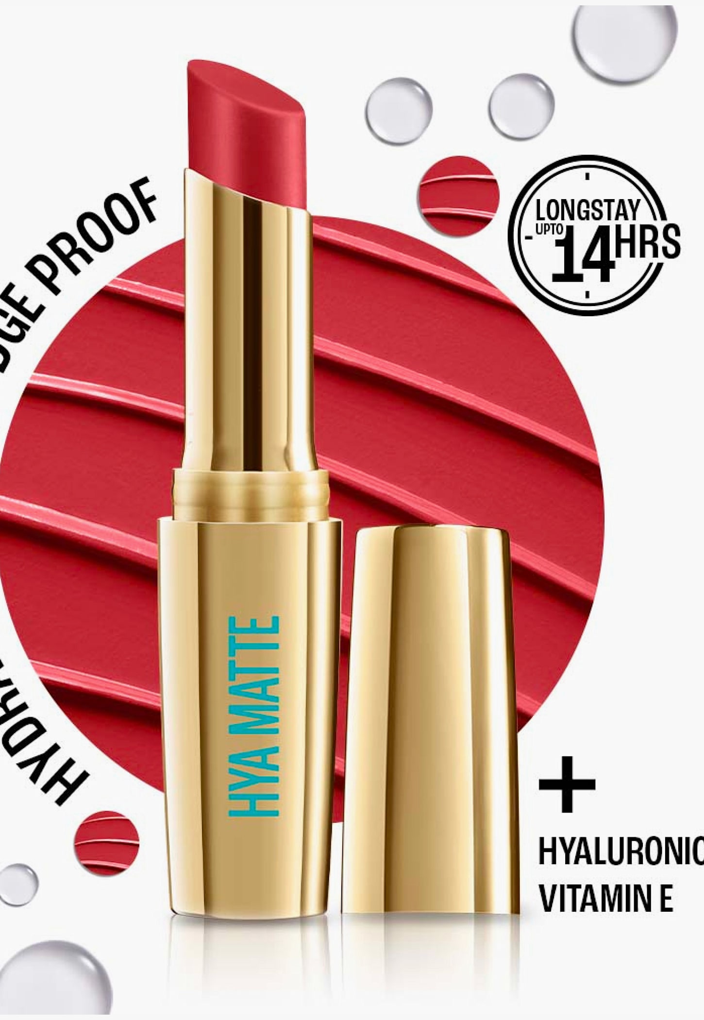 LAKME 9to5 Hya Matte Lipstick - CEO Red - 3.6g-image-4