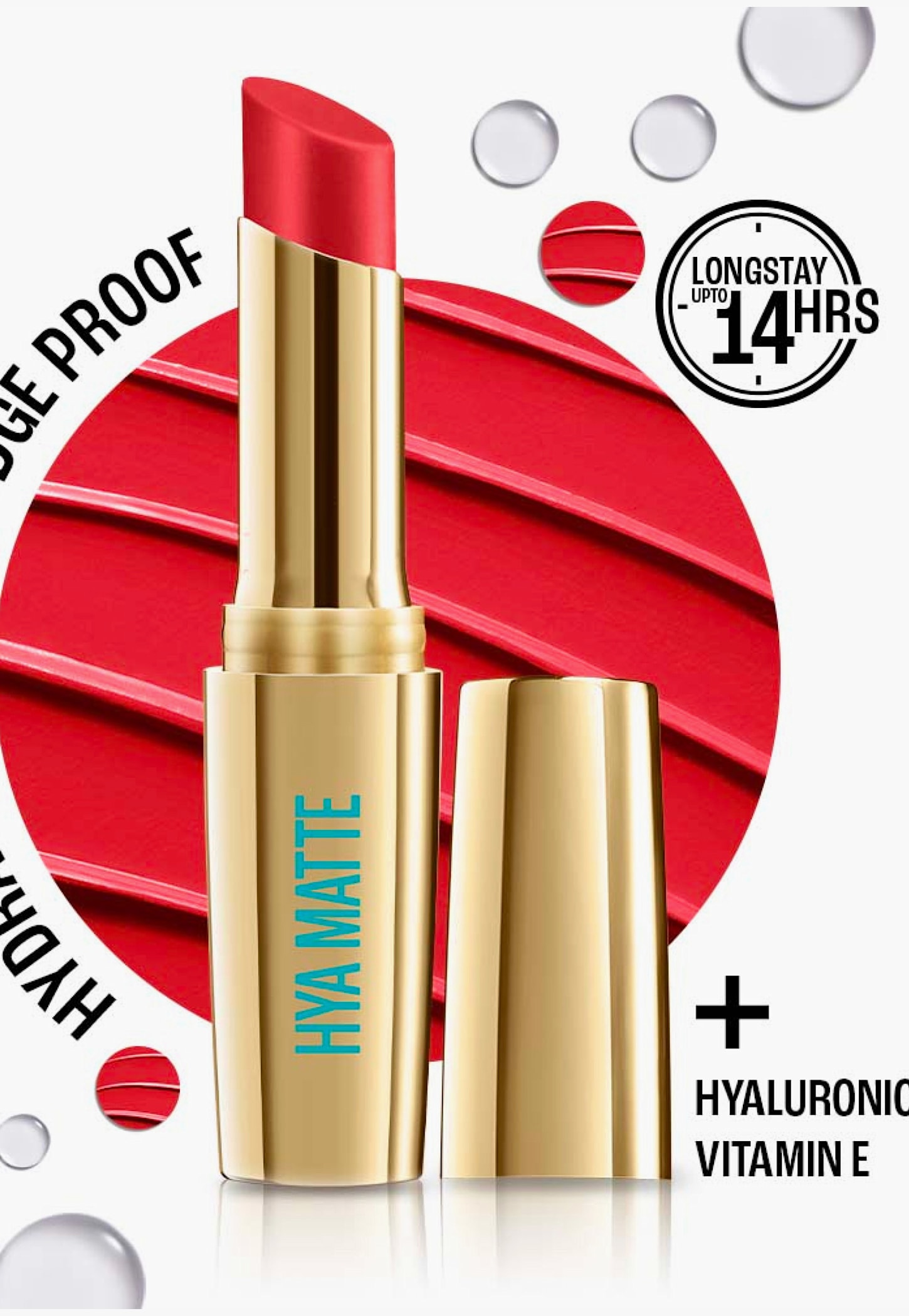 LAKME 9to5 Hya Matte Lipstick - Red Alert - 3.6g-picture-15