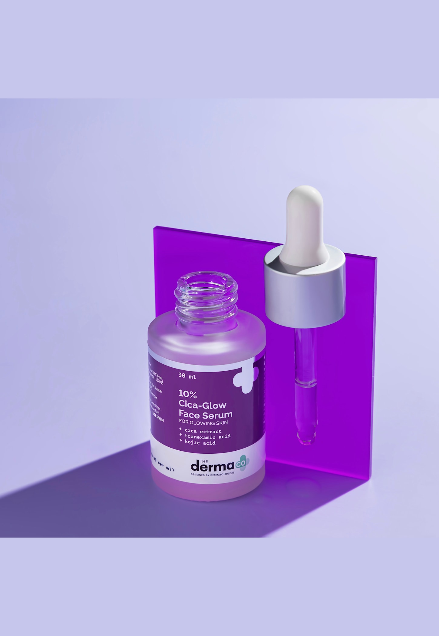 THE DERMA CO 10 Percent Cica-Glow Face Serum - 30ml-image-4