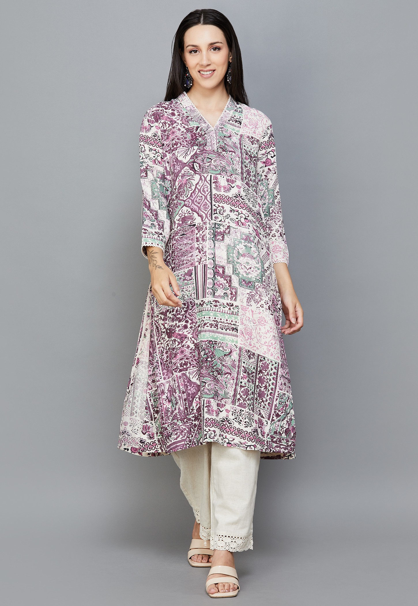BIBA Printed Straight Kurta-image-31