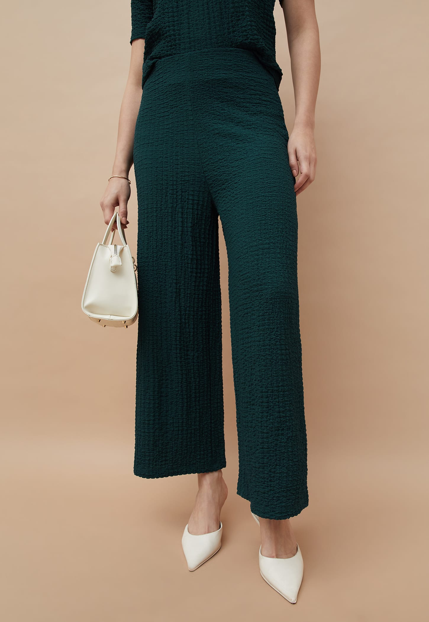 CODE Textured Wide Leg Trousers-picture-23