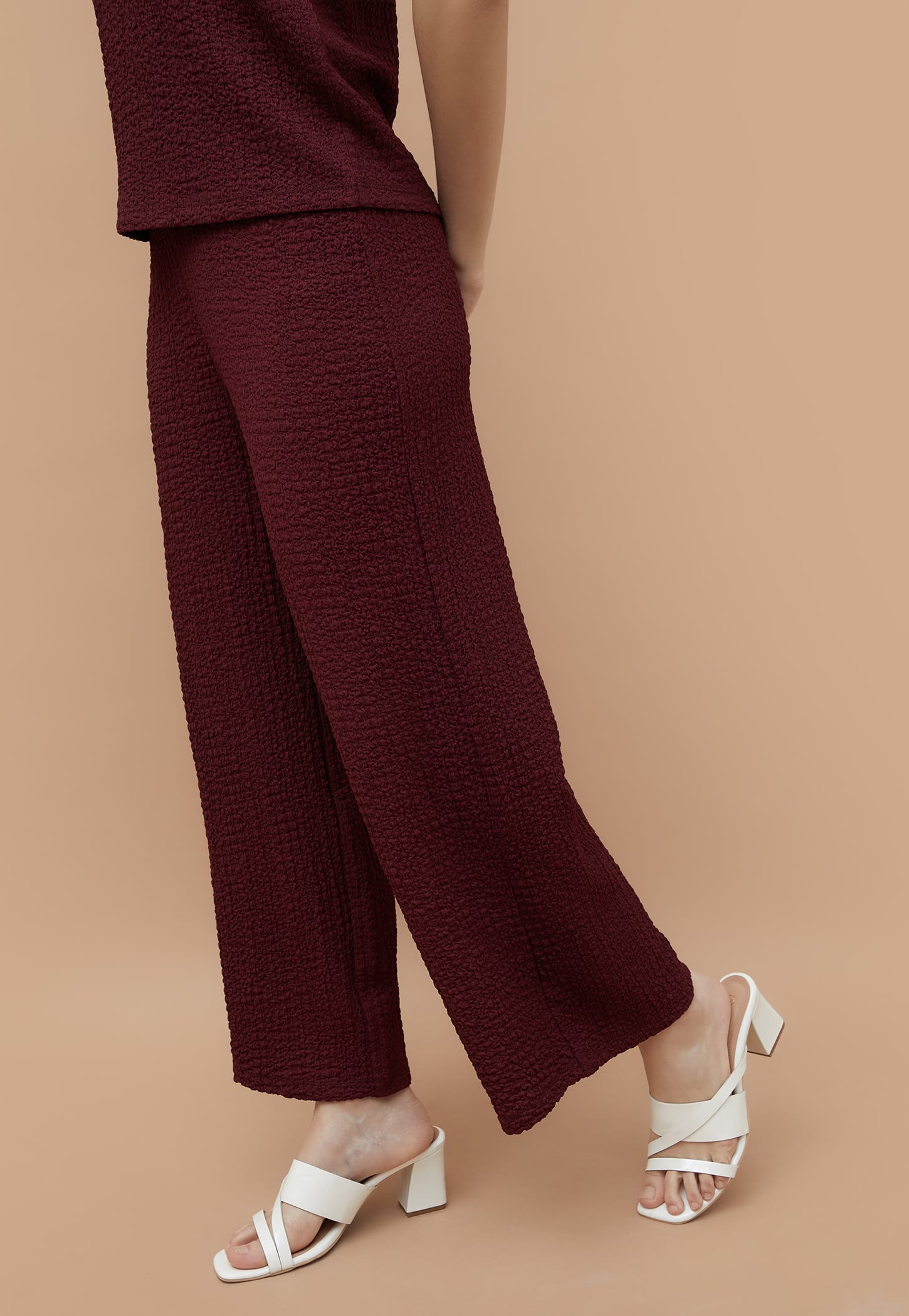 CODE Textured Wide Leg Trousers-picture-16