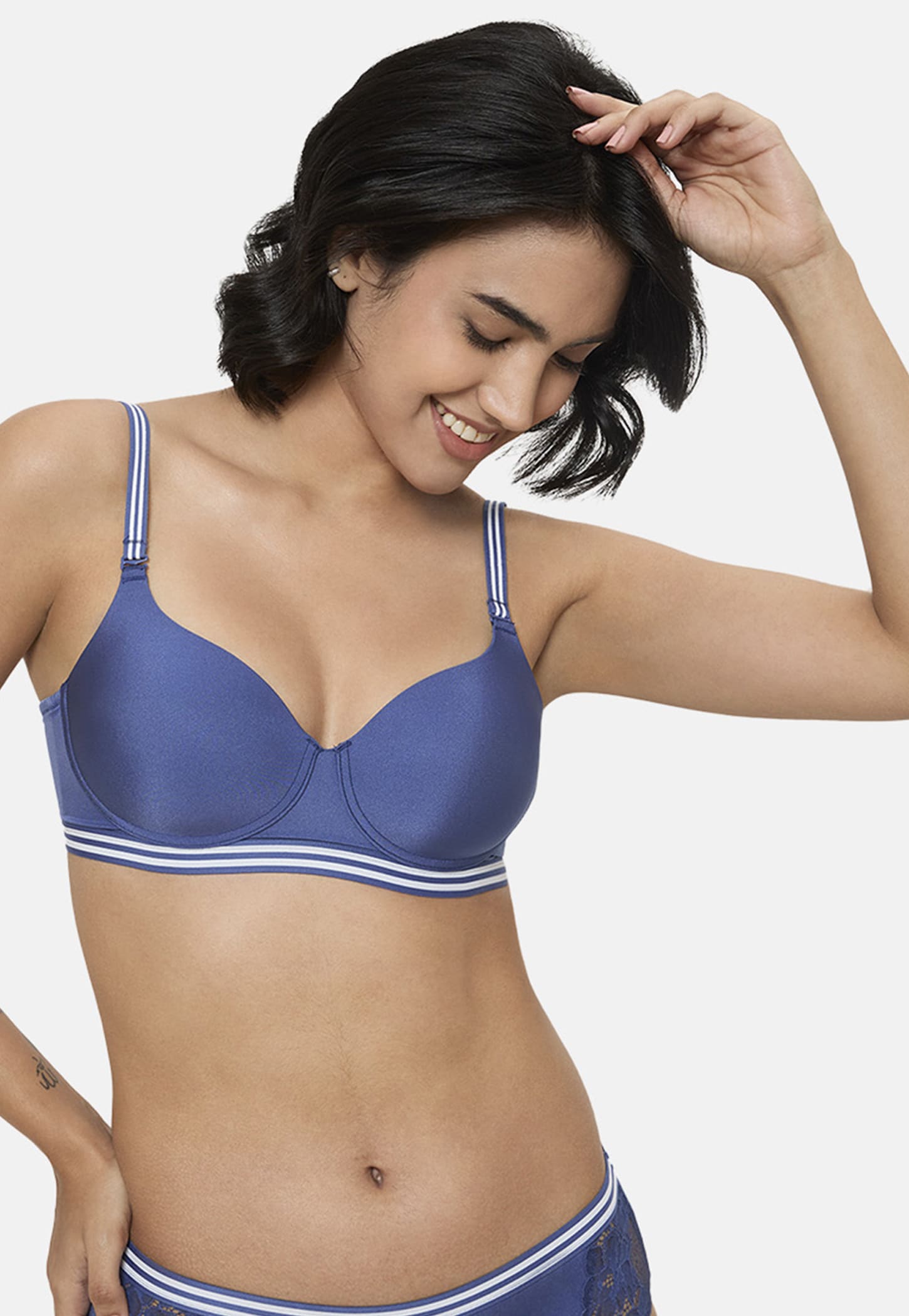 TRIUMPH Striped Padded Wired T-shirt Bra-picture-18